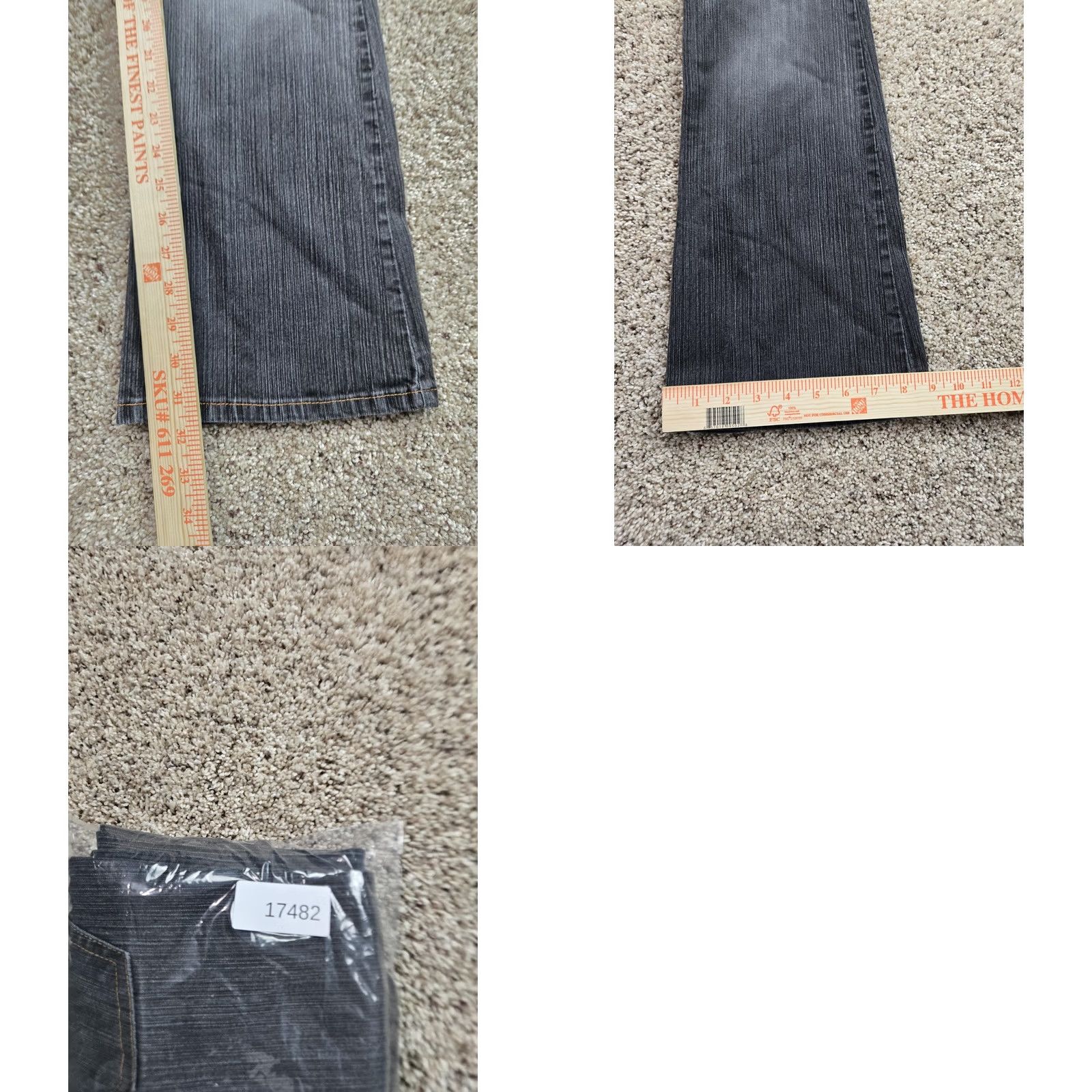 Mossimo VINTAGE Mossimo Jeans Bootcut Womens 9 Black Charcoal Wash Denim 5-Pocket Rise Low Inseam 31"} Size 30" / US 8 / IT 44 - 9 Thumbnail