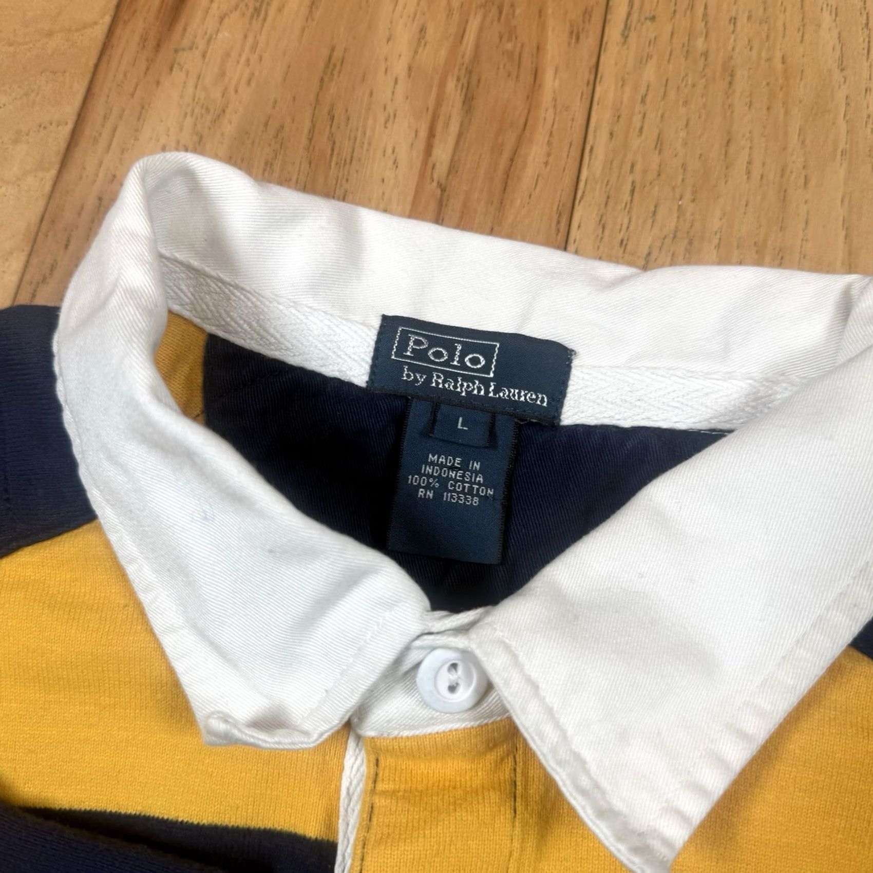 Ralph Lauren VTG Polo Ralph Lauren Rugby Shirt Mens Large Lion Embroidered Stripe Long Sleeve Size US L / EU 52-54 / 3 - 4 Thumbnail