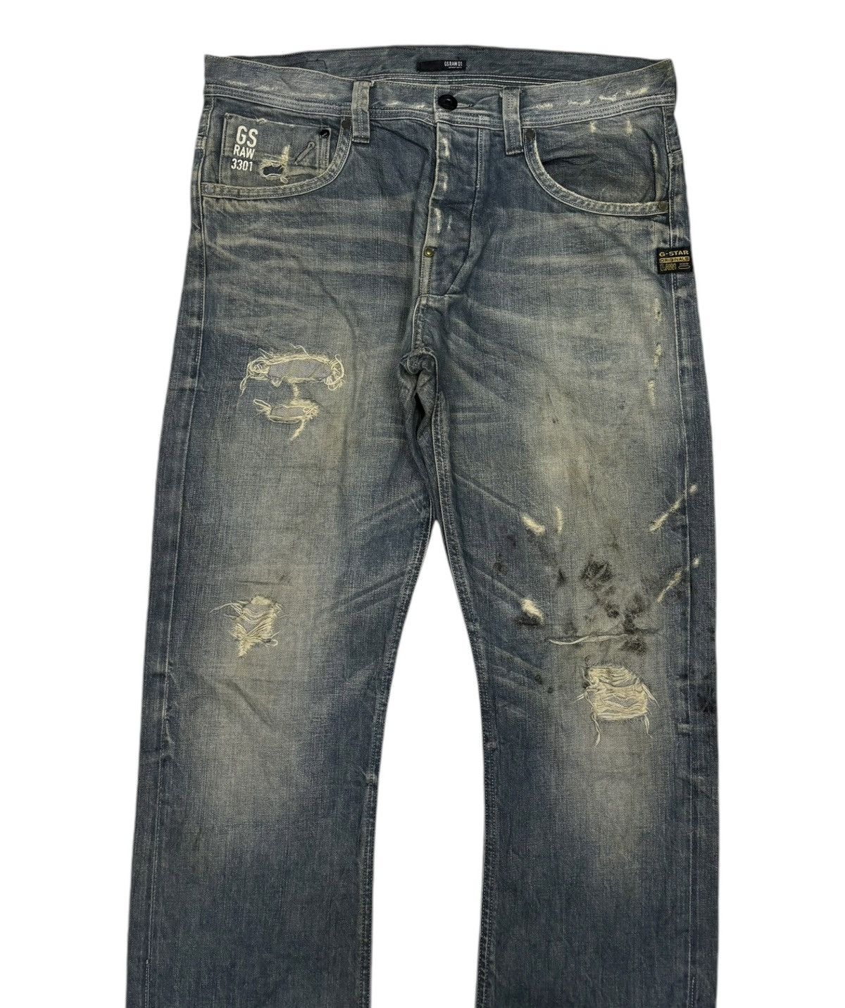 G-Star 🔥G-STAR RAW HOMELESS DISTRESSED DENIM UNDERCOVER STYLE Size US 35 - 3 Thumbnail