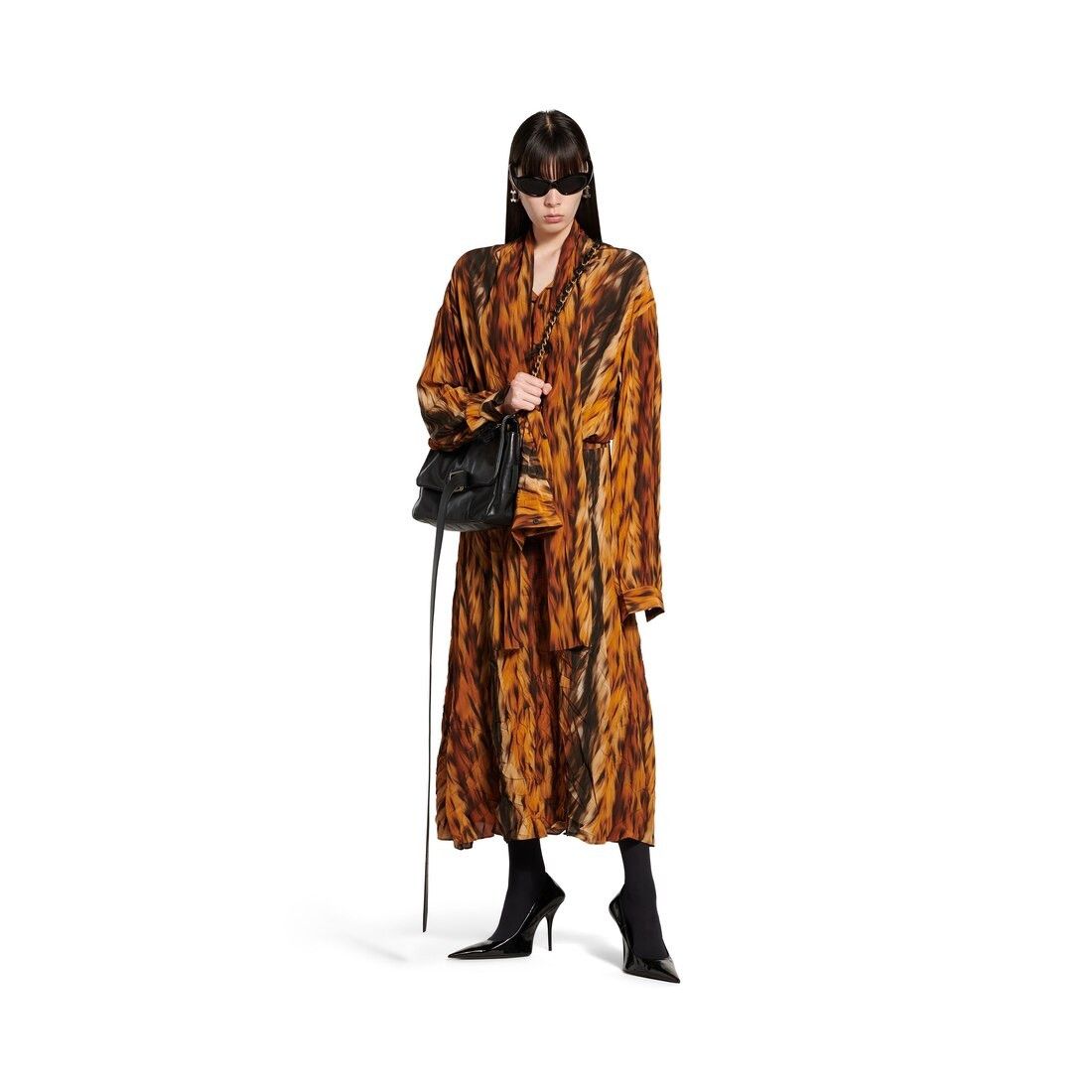 Balenciaga o1tr1nto0426 Knotted Dress in Brown Size XL / US 12-14 / IT 48-50 - 2 Thumbnail