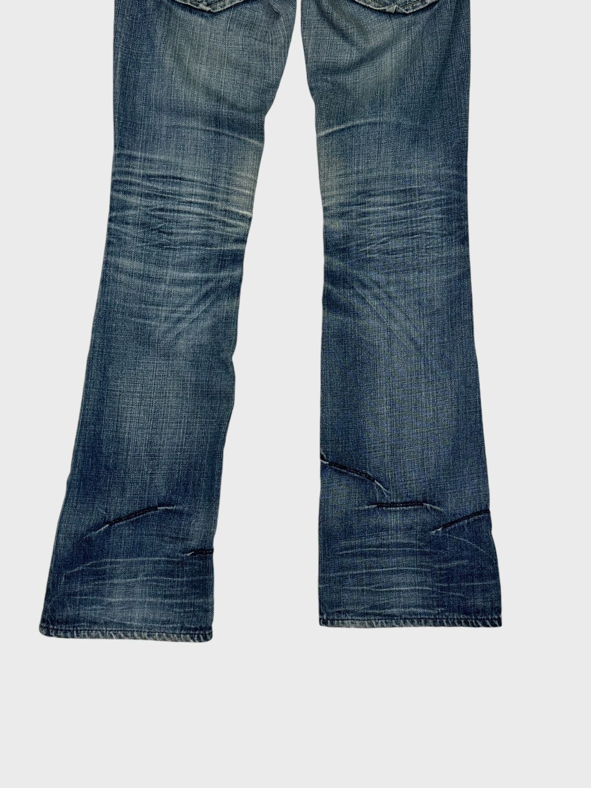 Japanese Brand FLARE ANTGAUGE DOUBLE WAIST DISTRESSED DENIM Size US 28 / EU 44 - 13 Thumbnail