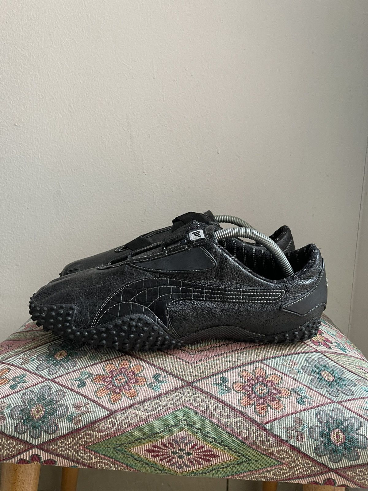 Puma Puma Mostro Shoes Black Leather White Thread Size US 10 / EU 43 - 3 Thumbnail