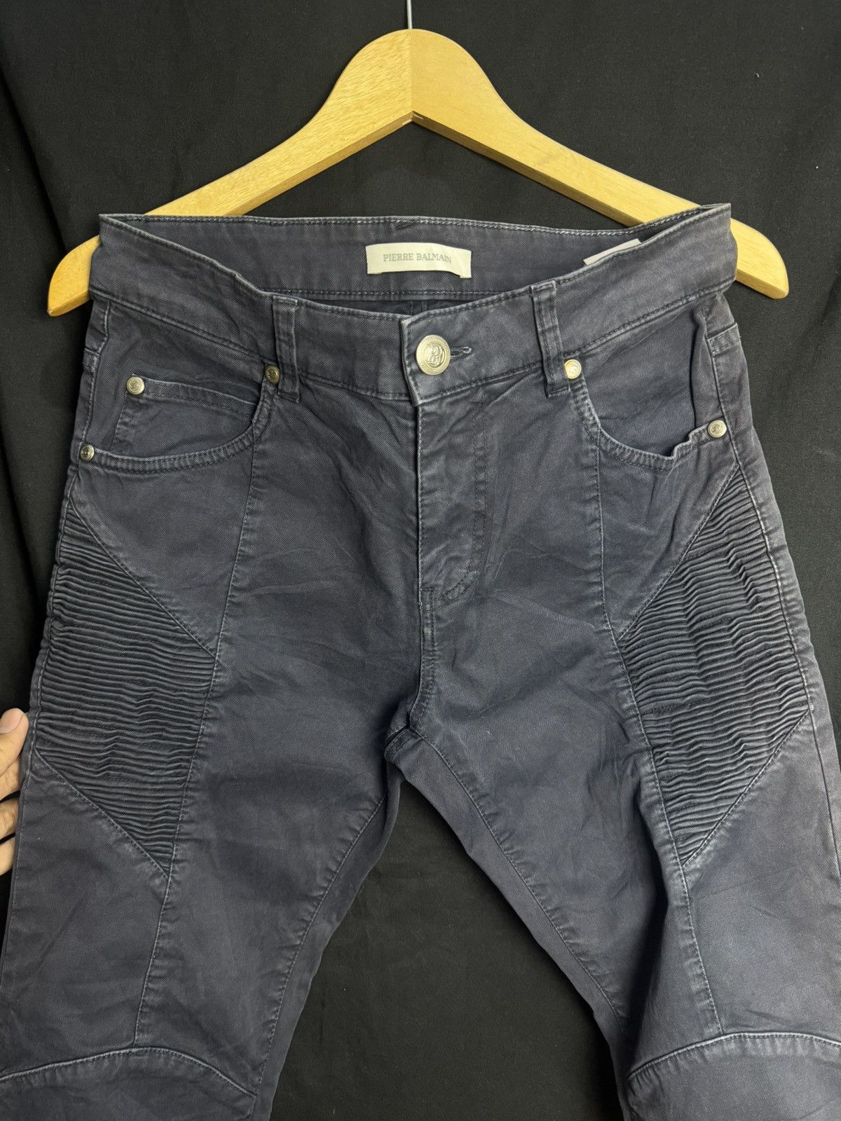 Balmain Balmain Biker Decernin Vintage Styled Size US 29 - 4 Thumbnail