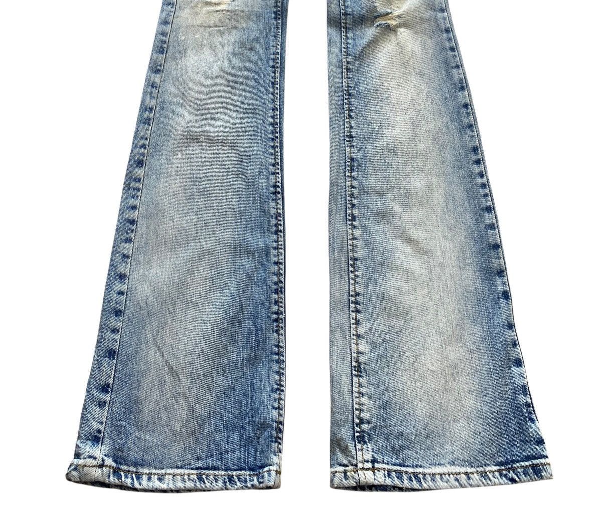 Japanese Brand Denim Rules Light Wash High Waist Boot Cut Style Jeans Size 28" / US 6 / IT 42 - 5 Thumbnail