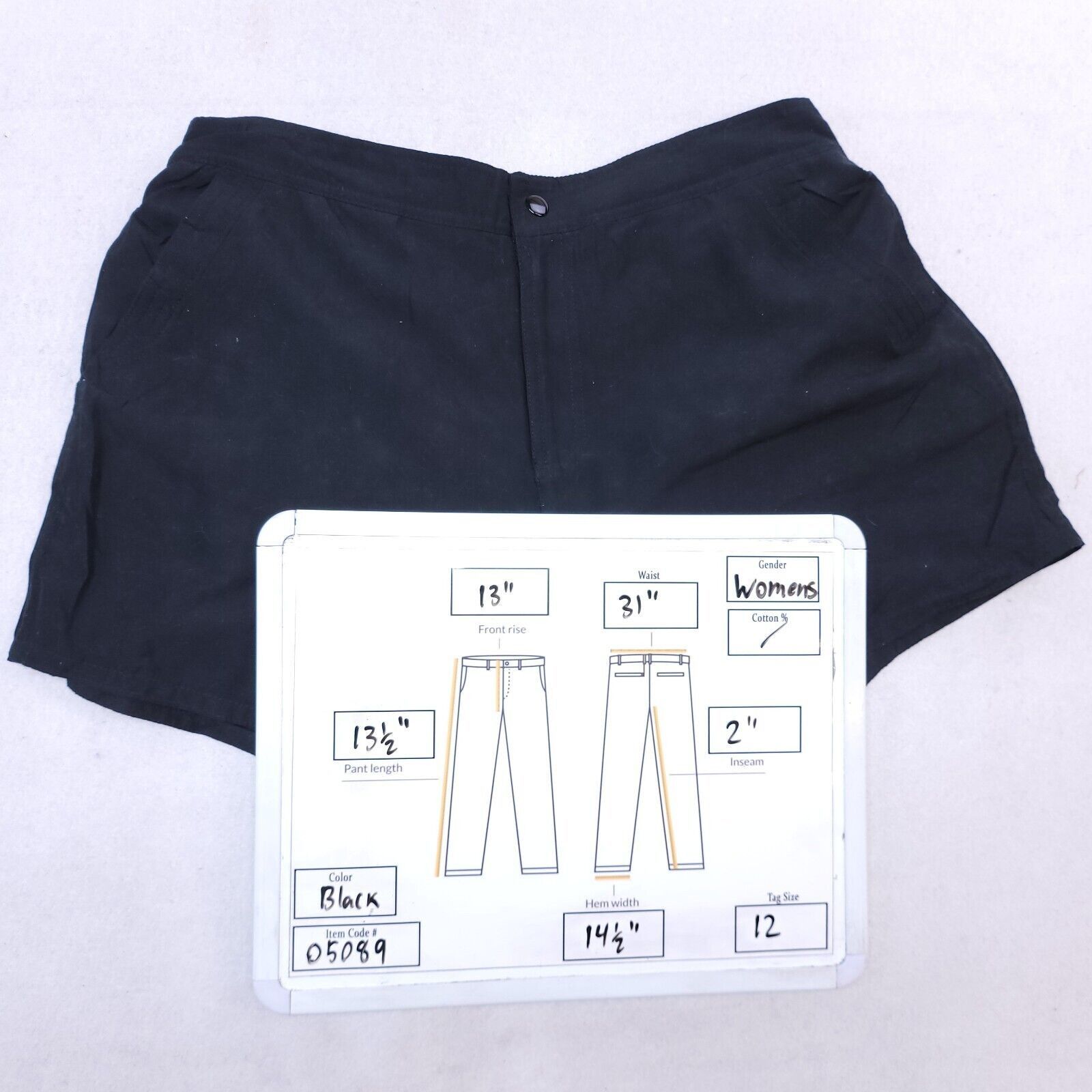 Croft & Barrow Croft & Barrow Button Zip Short Shorts Womens Size 12 Black Size 31" - 8 Thumbnail