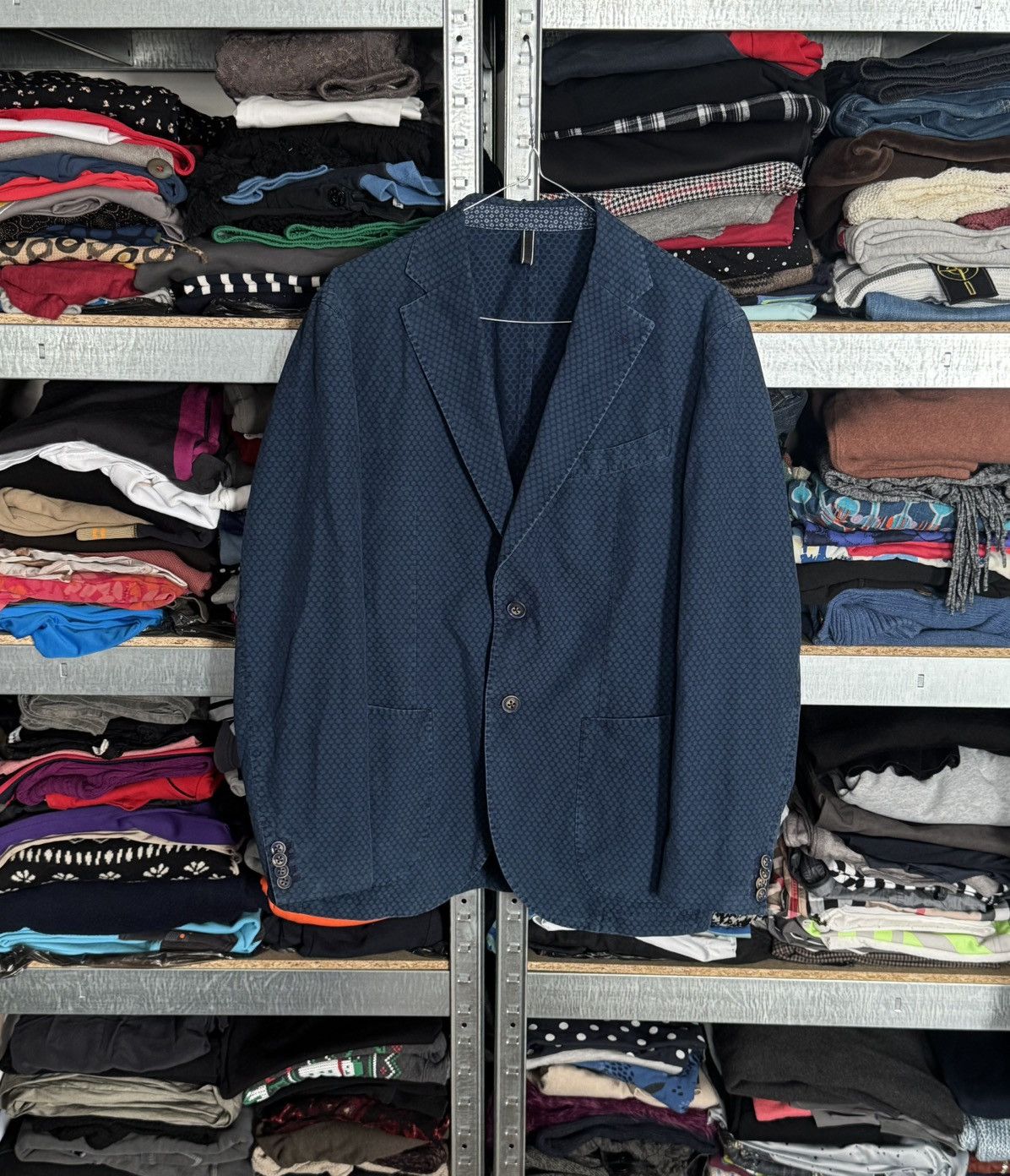 L.B.M. 1911 L.B.M. 1911 tailored cotton dotted blazer casual jacket Size 50R - 17 Thumbnail
