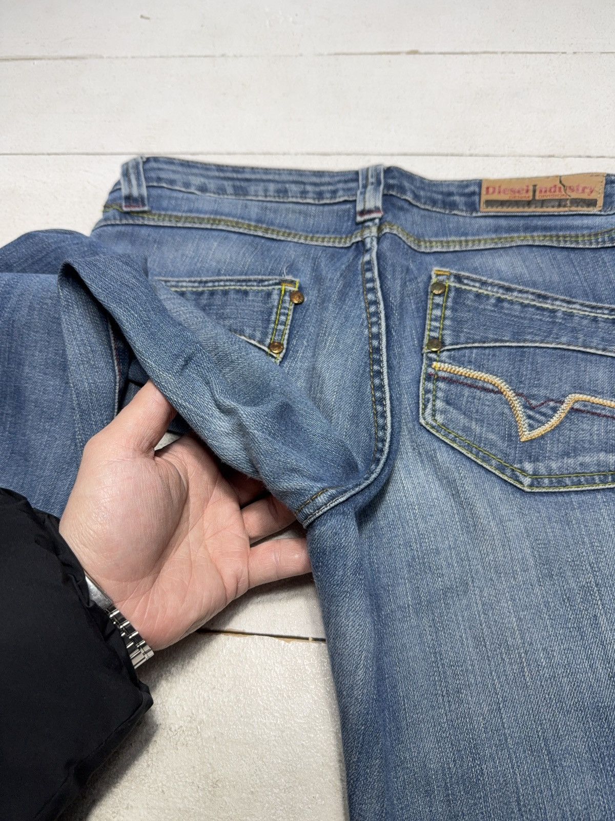 Diesel 90s Retro Y2K Diesel Industry Y2K Bootcut Flared Jeans Denim Size 30" / US 8 / IT 44 - 24 Thumbnail