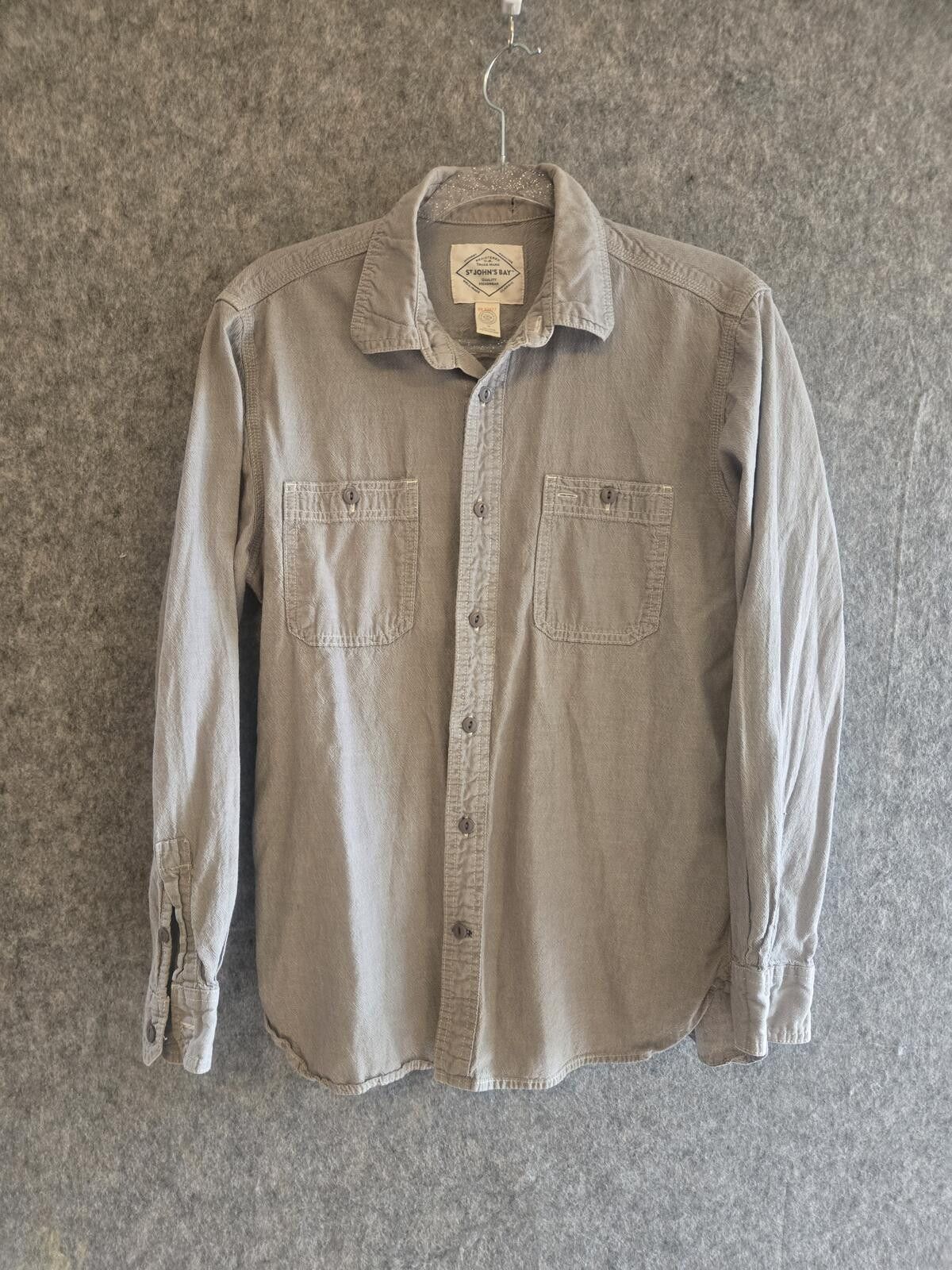 St. Johns Bay 90s Vintage 100% Cotton Gray Work Shirt M Long-sleeve Rugged Size US M / EU 48-50 / 2 - 2 Thumbnail