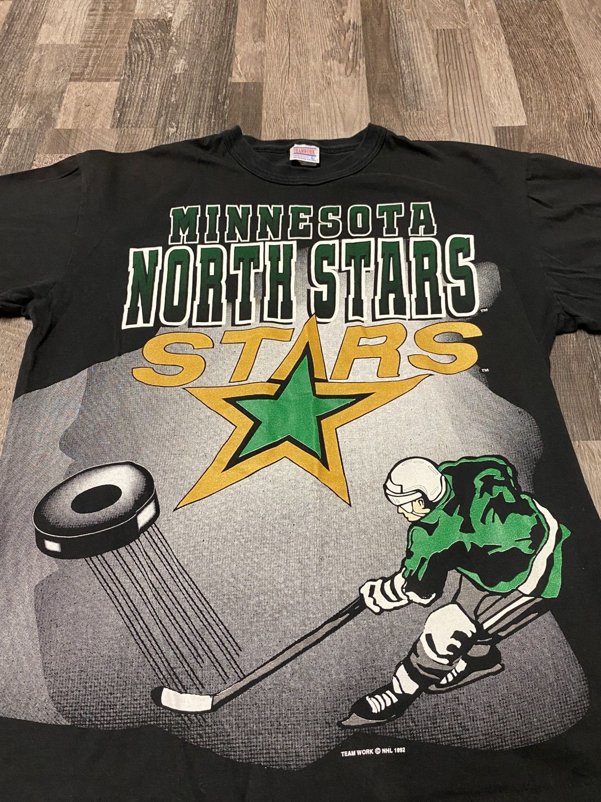 NHL 90’s Minnesota North Stars Single Stitch All Over Print AOP Size US XL / EU 56 / 4 - 3 Thumbnail