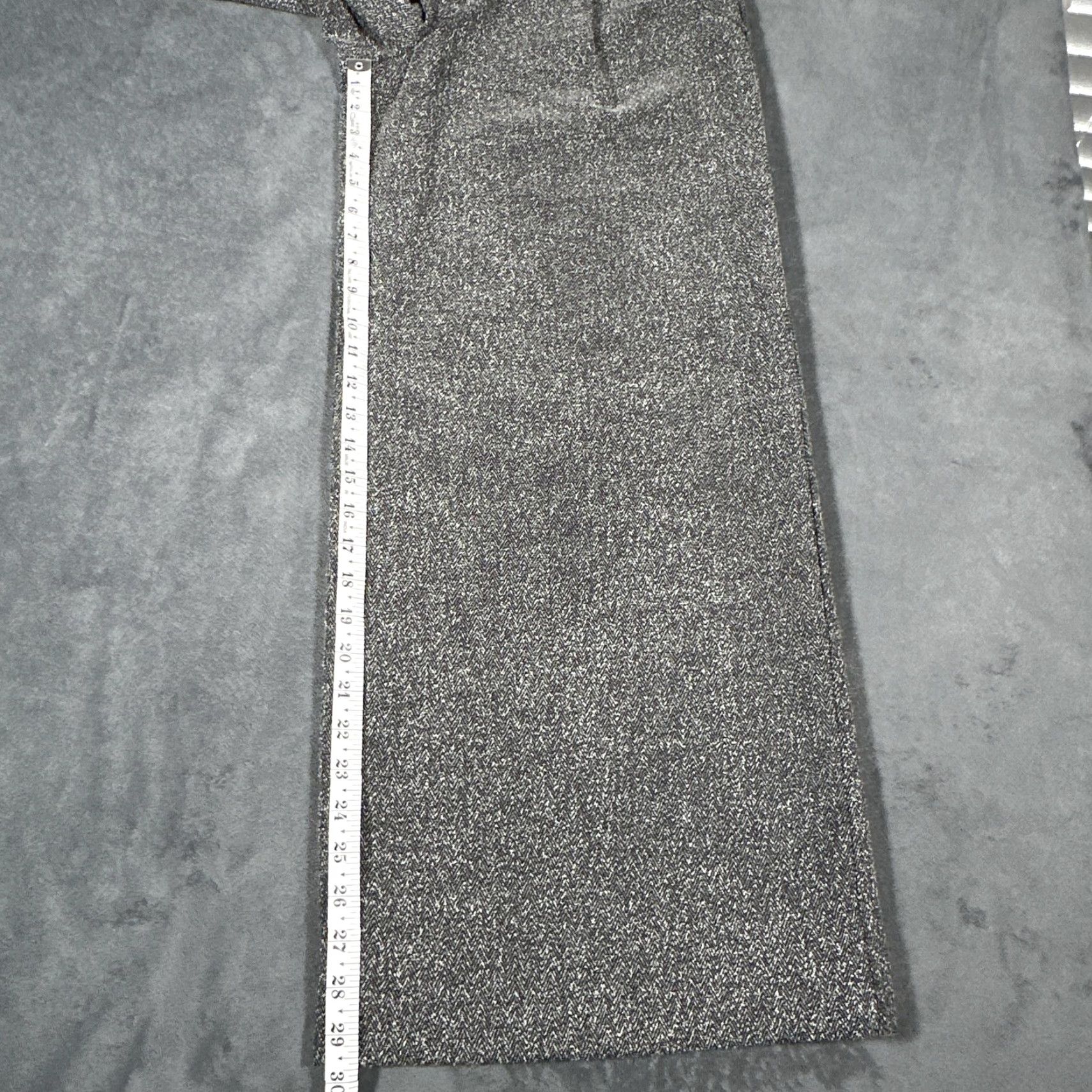 Free People Free People Pants Womens 10 Gray Herringbone Tweed Wide-Leg Dress Trousers with Pockets Size 32" / US 10 / IT 46 - 4 Thumbnail