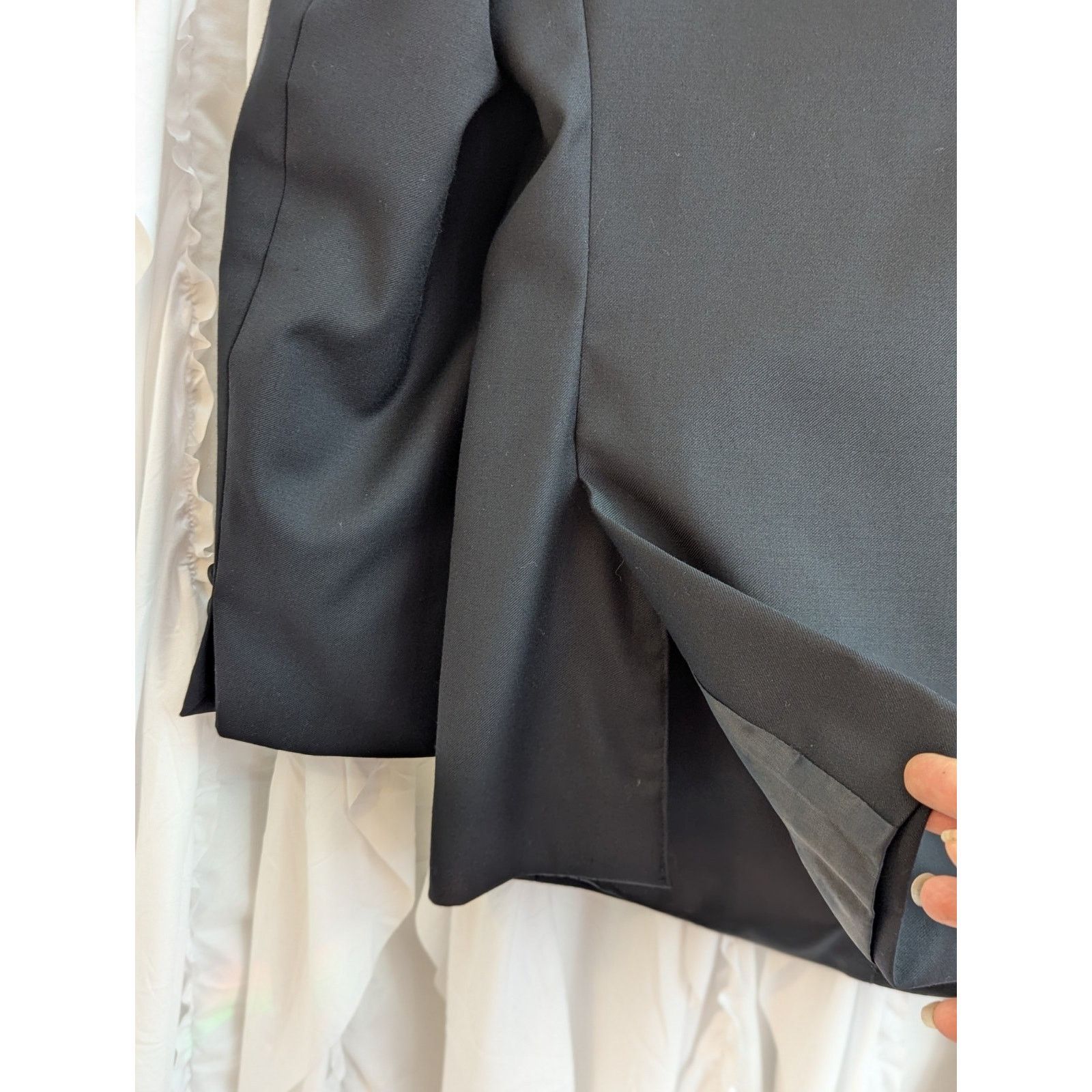 Calvin Klein Tuxedo Jacket Size 42S 100% Wool 2 Button Notch Lapel Size 42S - 15 Thumbnail