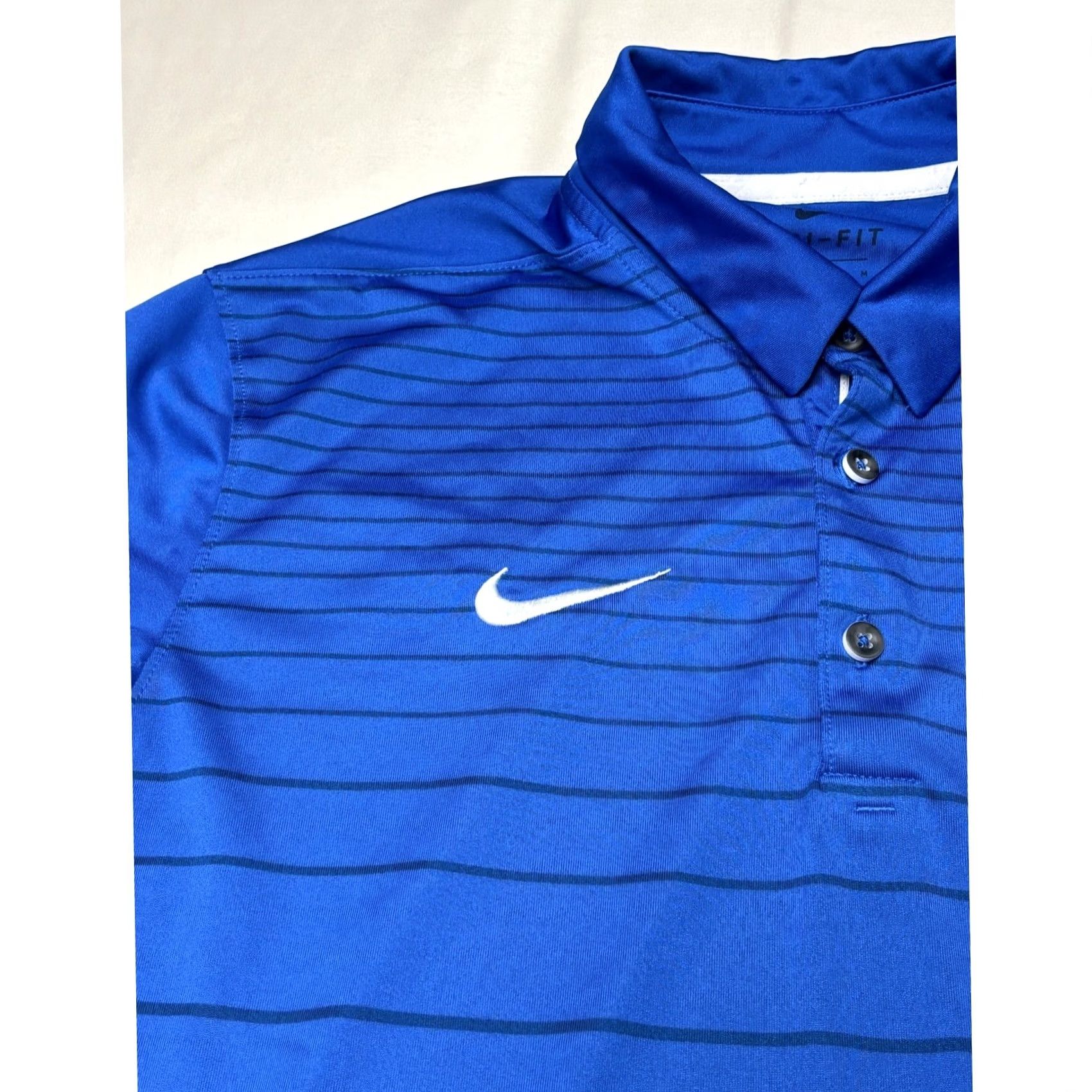Nike Nike Kentucky Wildcats Dri-FIT Polo Shirt Mens M Blue Striped UK Logo Polo Shirt Size US M / EU 48-50 / 2 - 3 Thumbnail