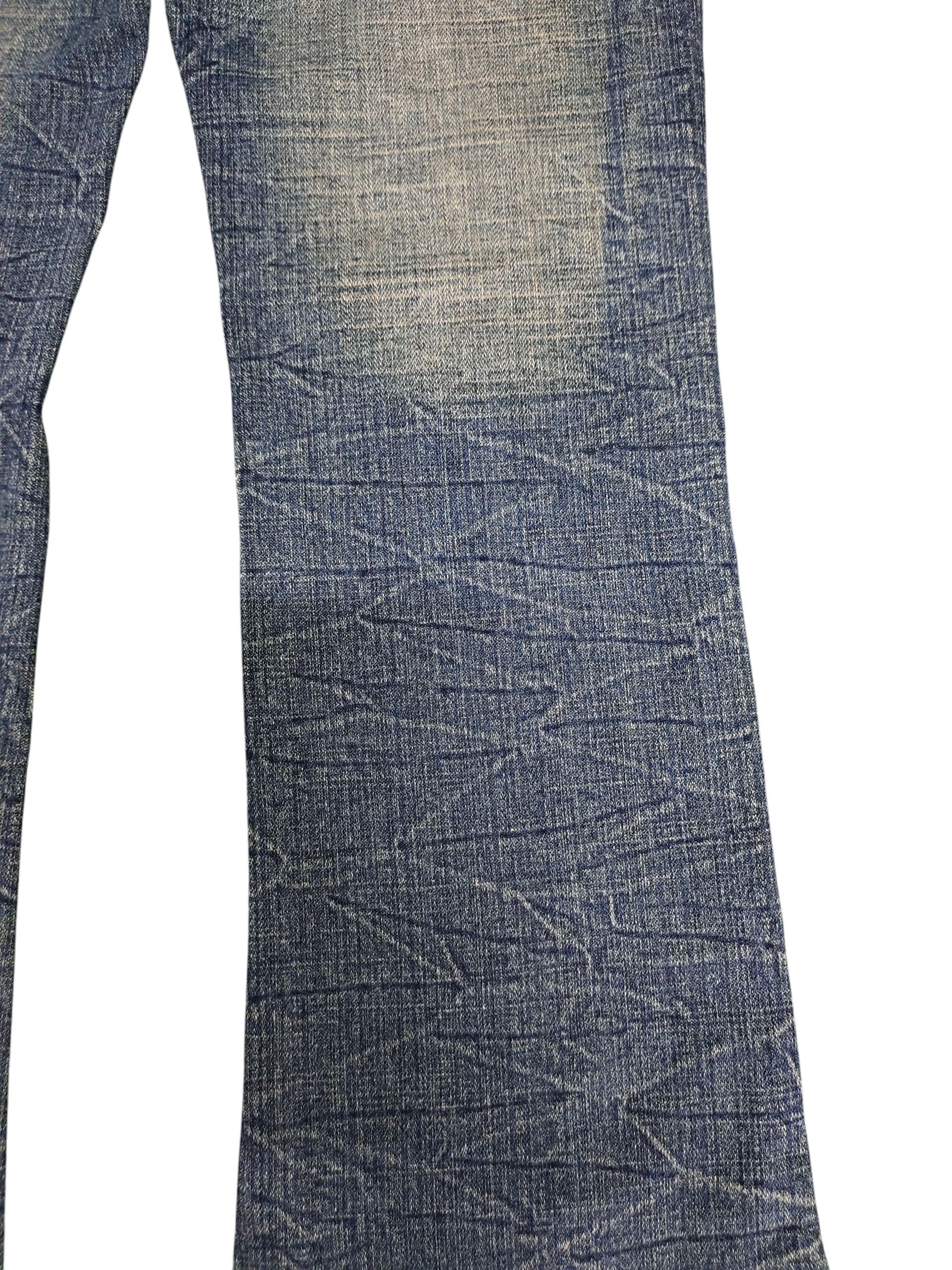 Tornado Mart Flare Jeans Africa Taro Distress Denim Bootcut Low Rise Y2k Size US 29 - 4 Thumbnail