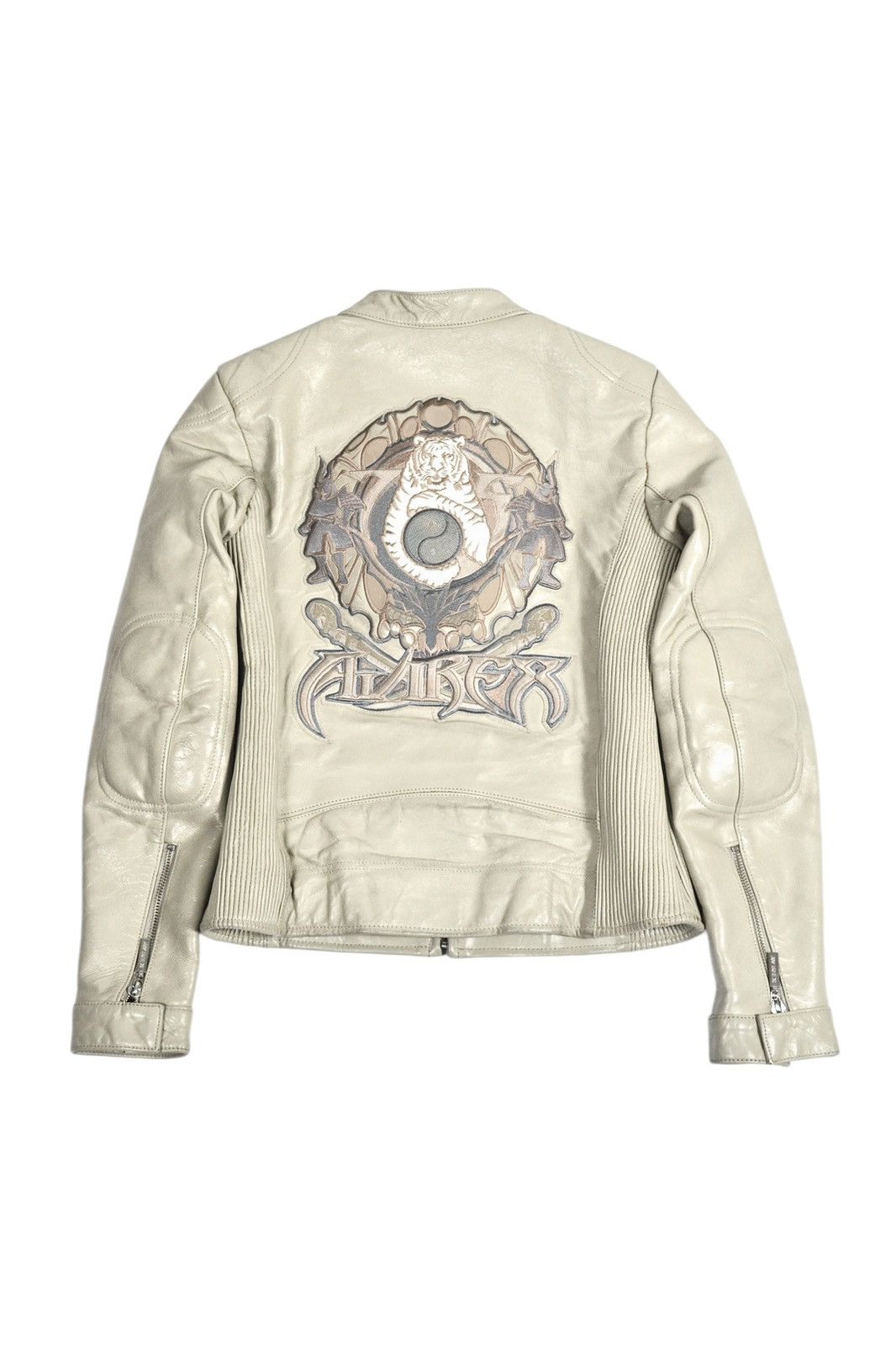 Avirex Y2K Avirex Leather Embroidered Samurai Japanese Biker Jacket Size XS / US 0-2 / IT 36-38 - 2 Thumbnail
