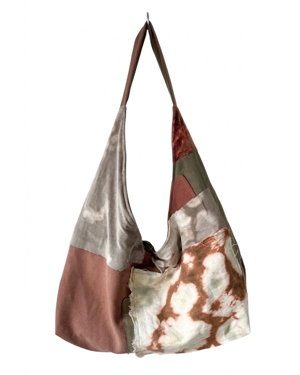 Custommade Handcrafted oversized messenger bag made from reworked denim Size ONE SIZE - 2 Thumbnail