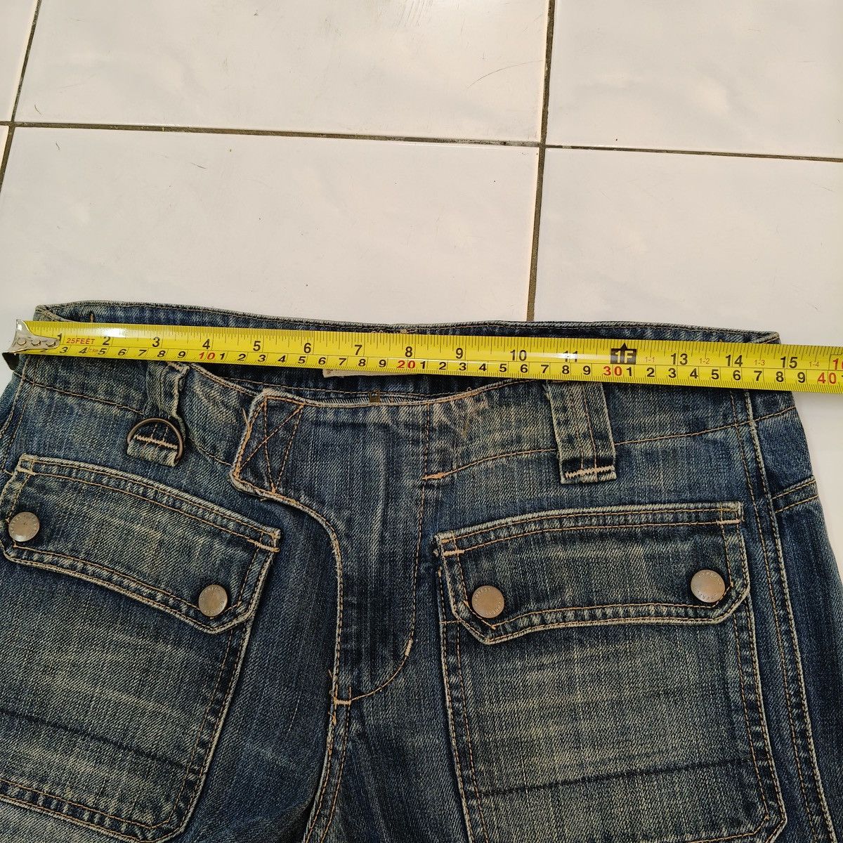 Express Vintage Y2K Express Bush Pant Flare Denim Zip Ankle Size US 29 - 15 Thumbnail