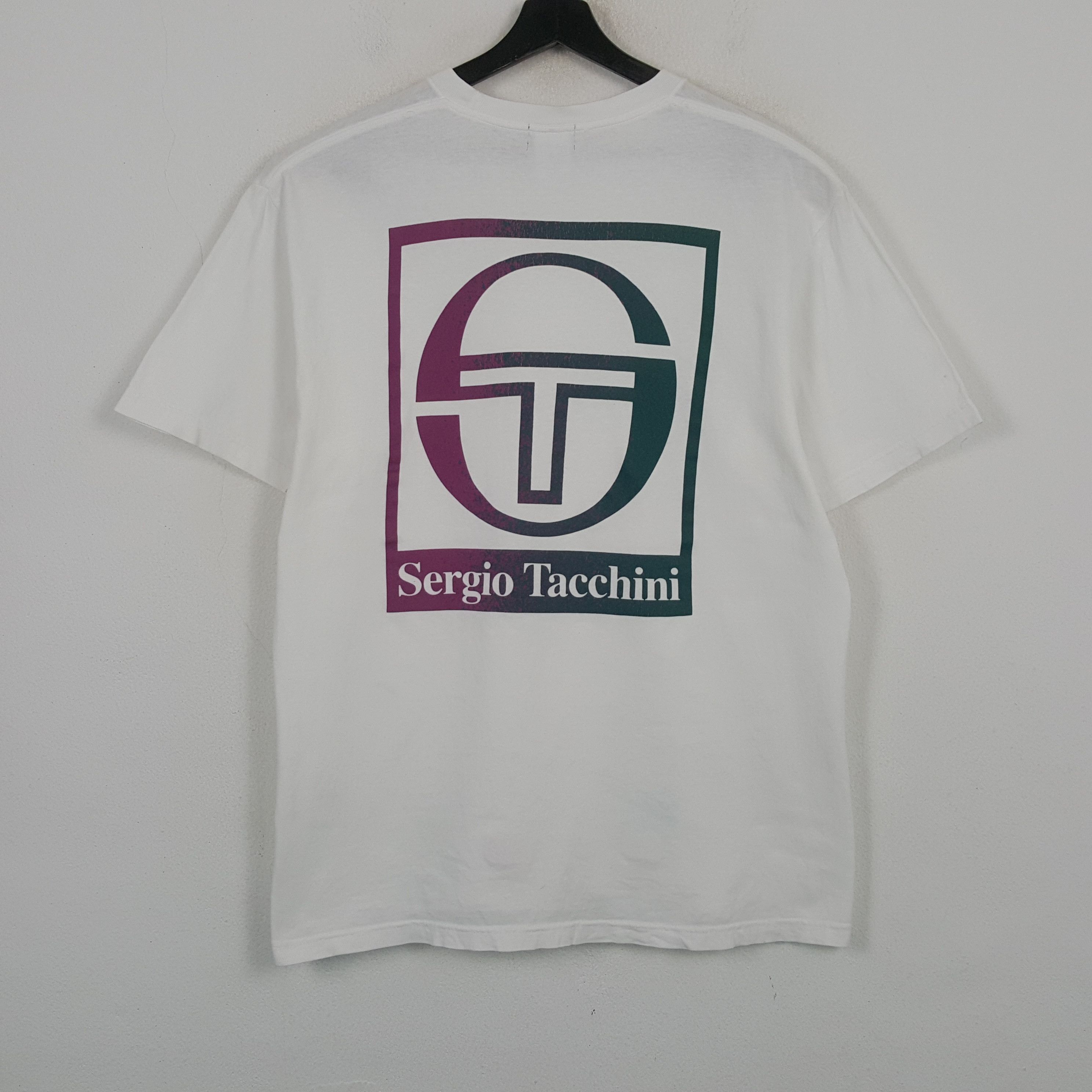 Sergio Tacchini Sergio Tacchini Big Logo Design Tshirt RR15 Size US L / EU 52-54 / 3 - 1 Thumbnail
