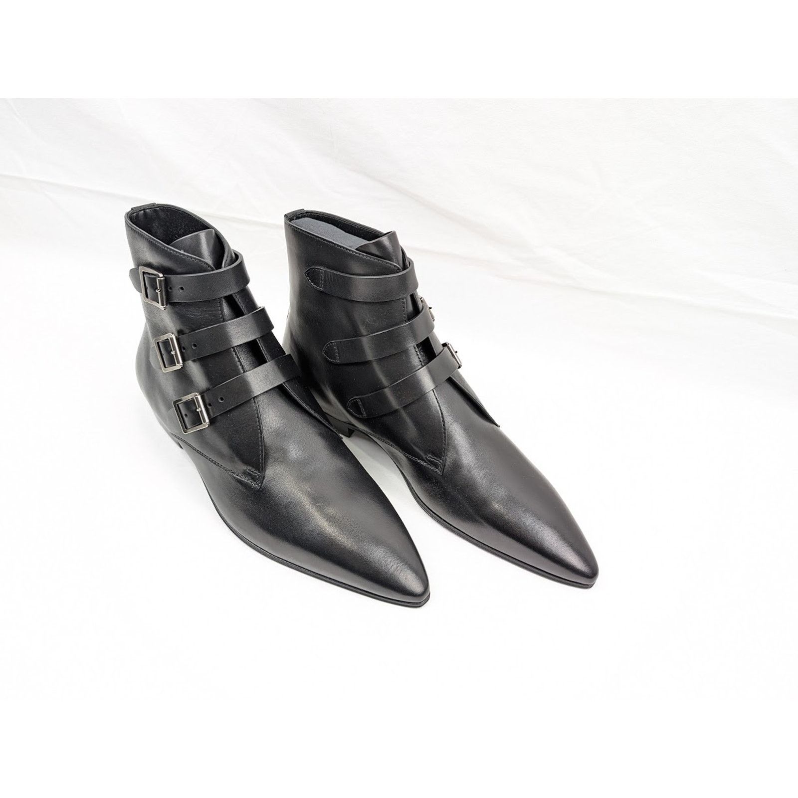 Saint Laurent Paris o1rshd1 Goth 15 Boots in Nero Size US 8.5 / EU 41-42 - 12 Thumbnail