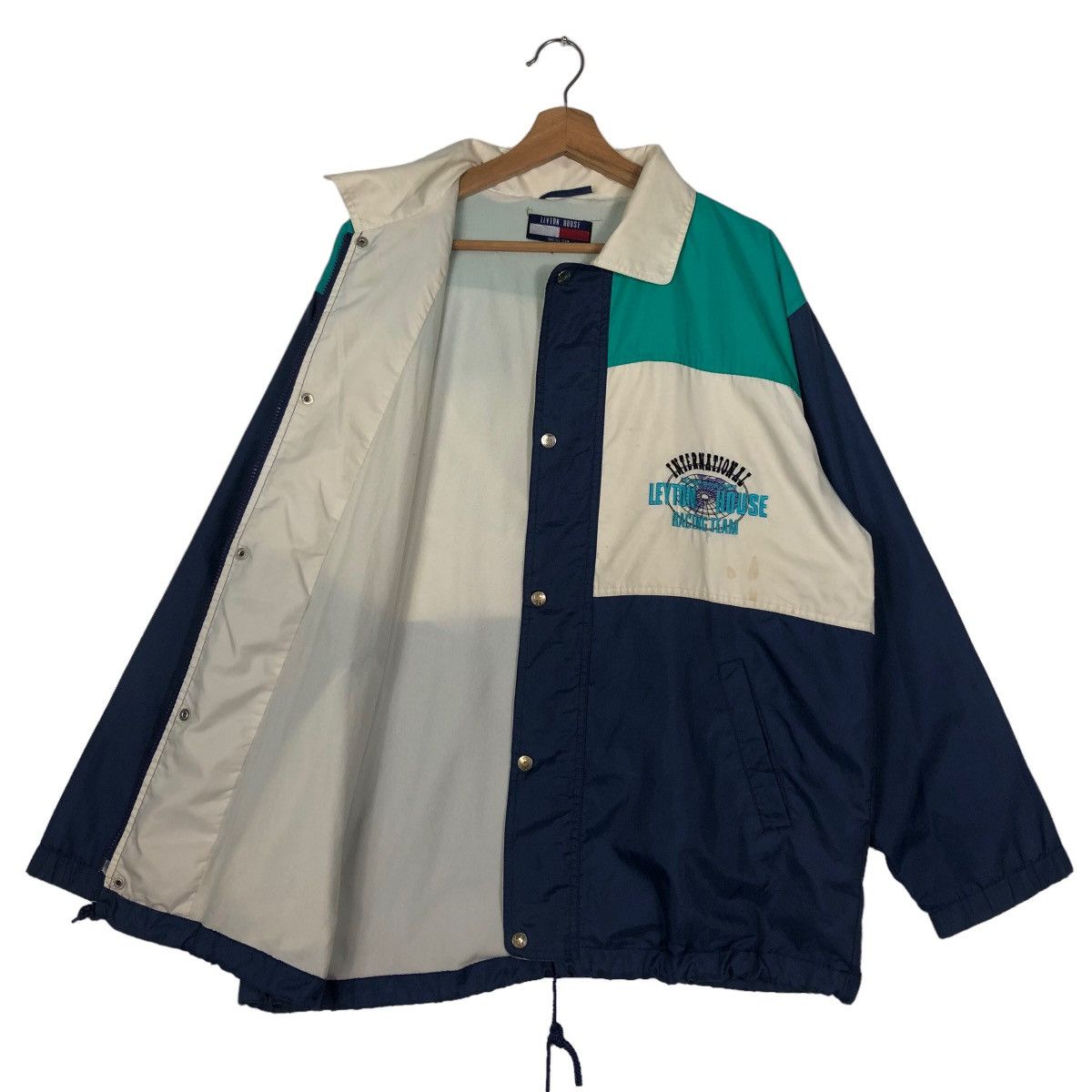 Japanese Brand 🔥Racing Raining Jacket Leyton House Racing Team Big Logo Size US M / EU 48-50 / 2 - 8 Thumbnail