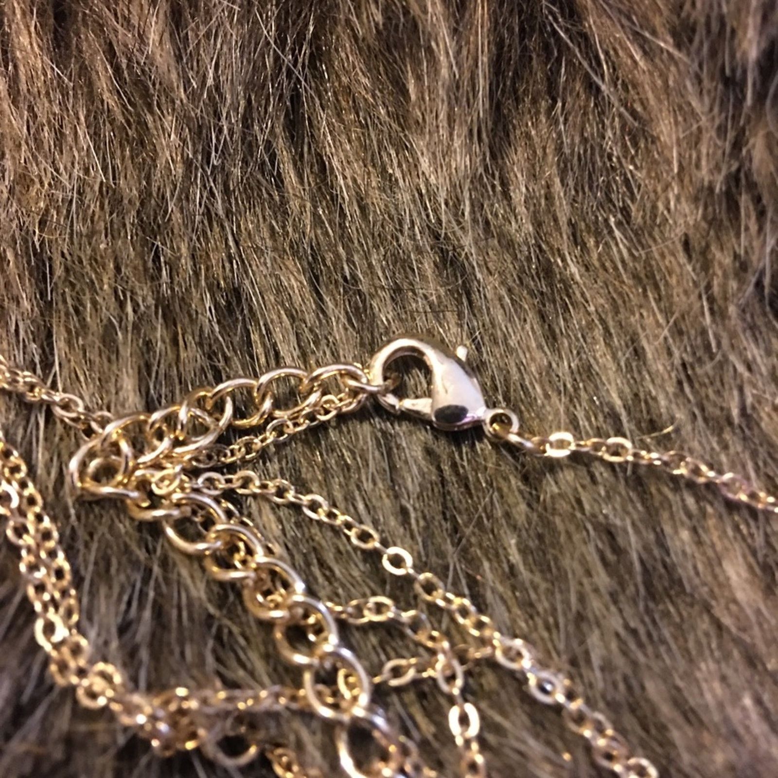 Vintage Vintage double gold leaf sparkle chain necklace Size ONE SIZE - 8 Thumbnail