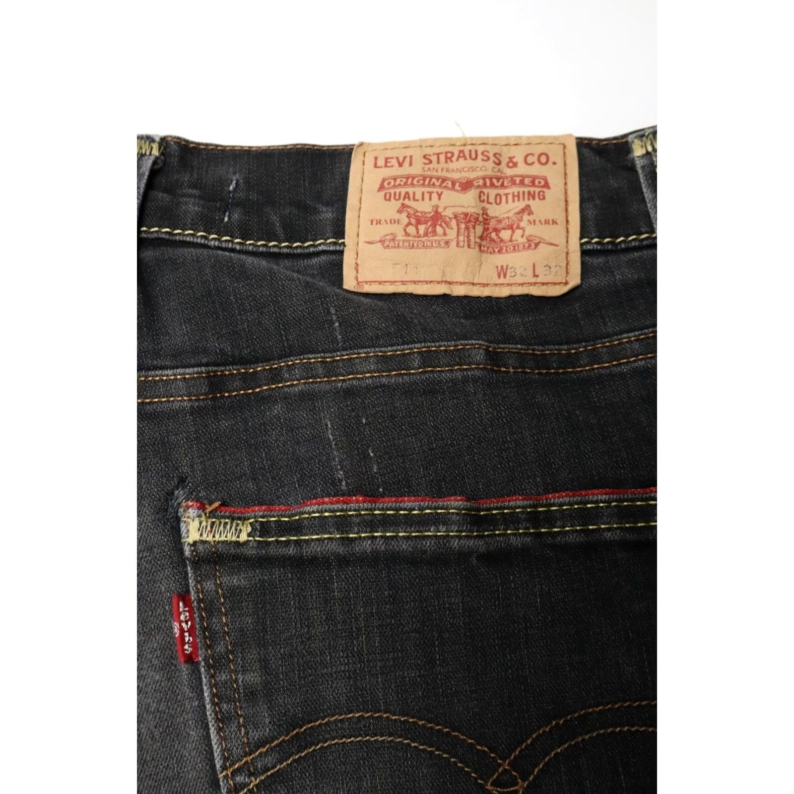 Levi's LEVI'S 511 Jeans Slim Men's W32/L32 Whiskers Fade Distressed Stretch Denim 5-Pocket Solid Gray Vintage? No Size US 32 / EU 48 - 7 Thumbnail