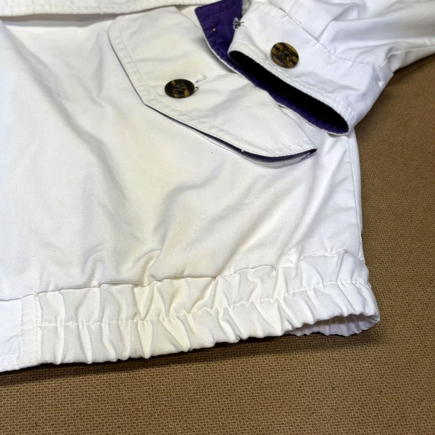 London Fog VINTAGE London Fog Jacket Mens M White Windbreaker Elastic Waist Short Length Size US M / EU 48-50 / 2 - 6 Thumbnail