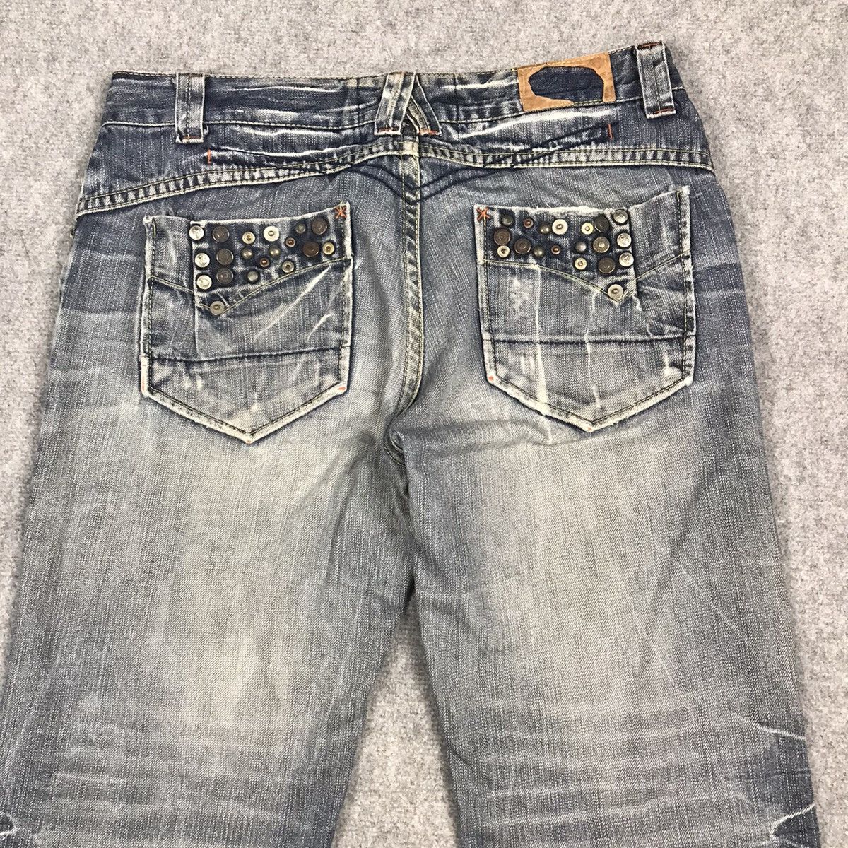 Japanese Brand DISTRESSED DENIM BAGGY RED PEPPER PANTS Size US 34 / EU 50 - 11 Thumbnail
