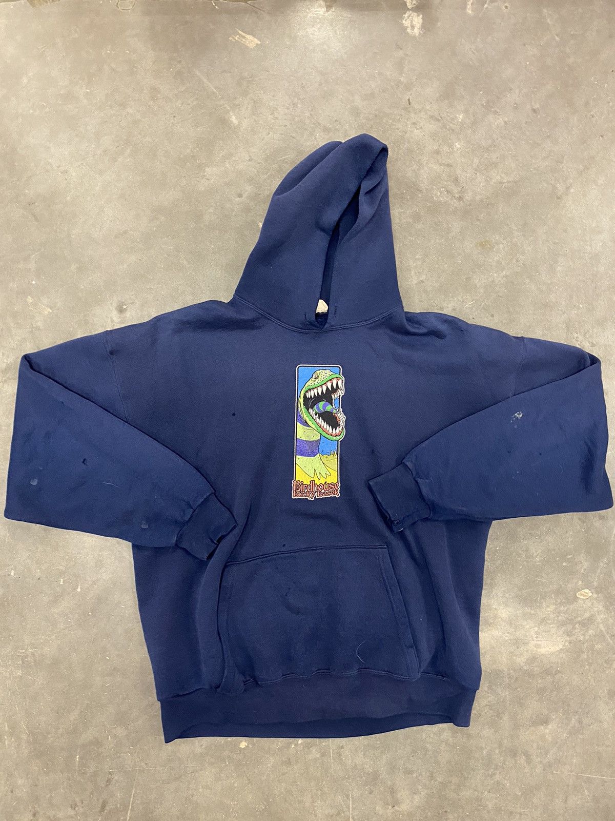 Image of Tony Hawk x Vintage Birdhouse Bucky Lasek Hoodie in Navy, Men's (Size XL)