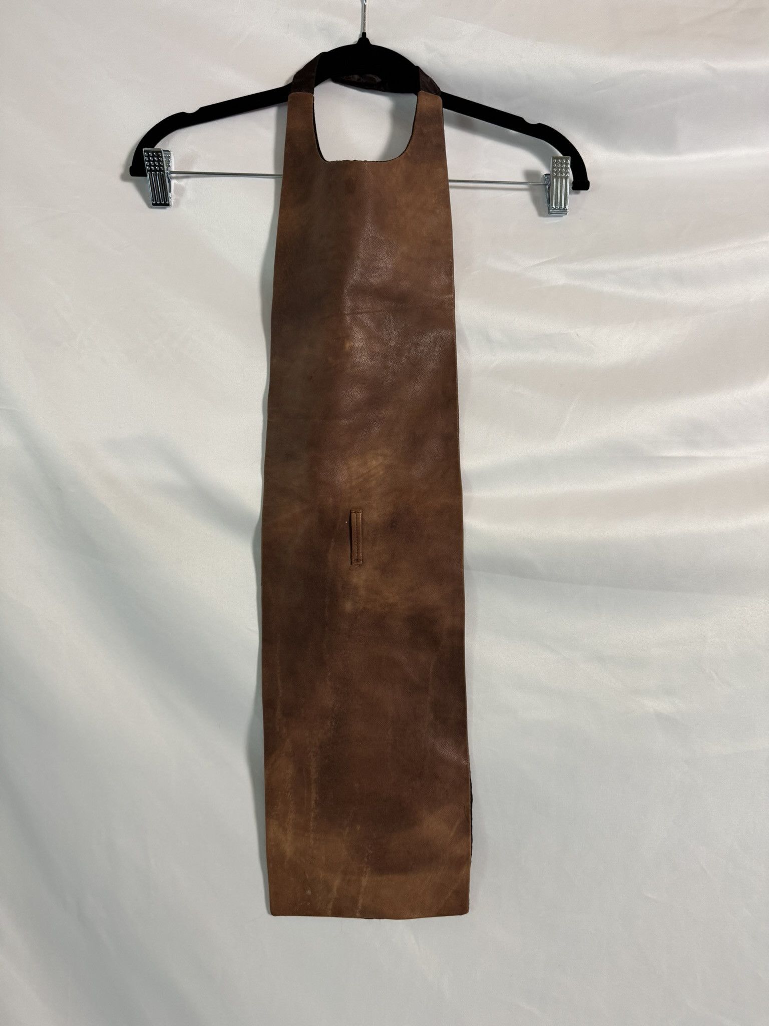 Martin Margiela Leather Apron circa 2000 Distressed Brown