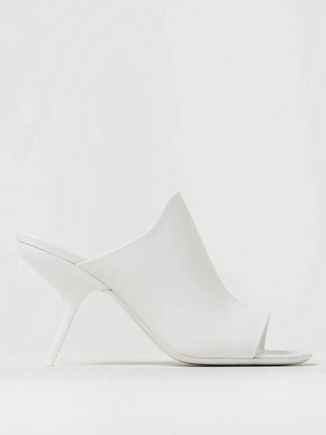 Salvatore Ferragamo o1s1rm0724 Leather Stiletto Mules in White Size US 8.5 / IT 38.5 - 1 Thumbnail