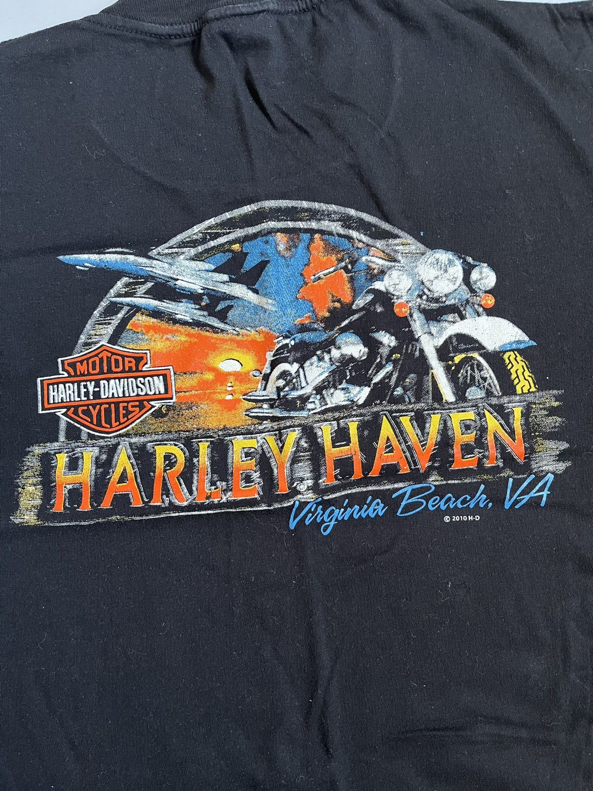 Harley Davidson Harley Davidson Haven Virginia Beach Usa Men Black T-shirt Size US L / EU 52-54 / 3 - 8 Thumbnail
