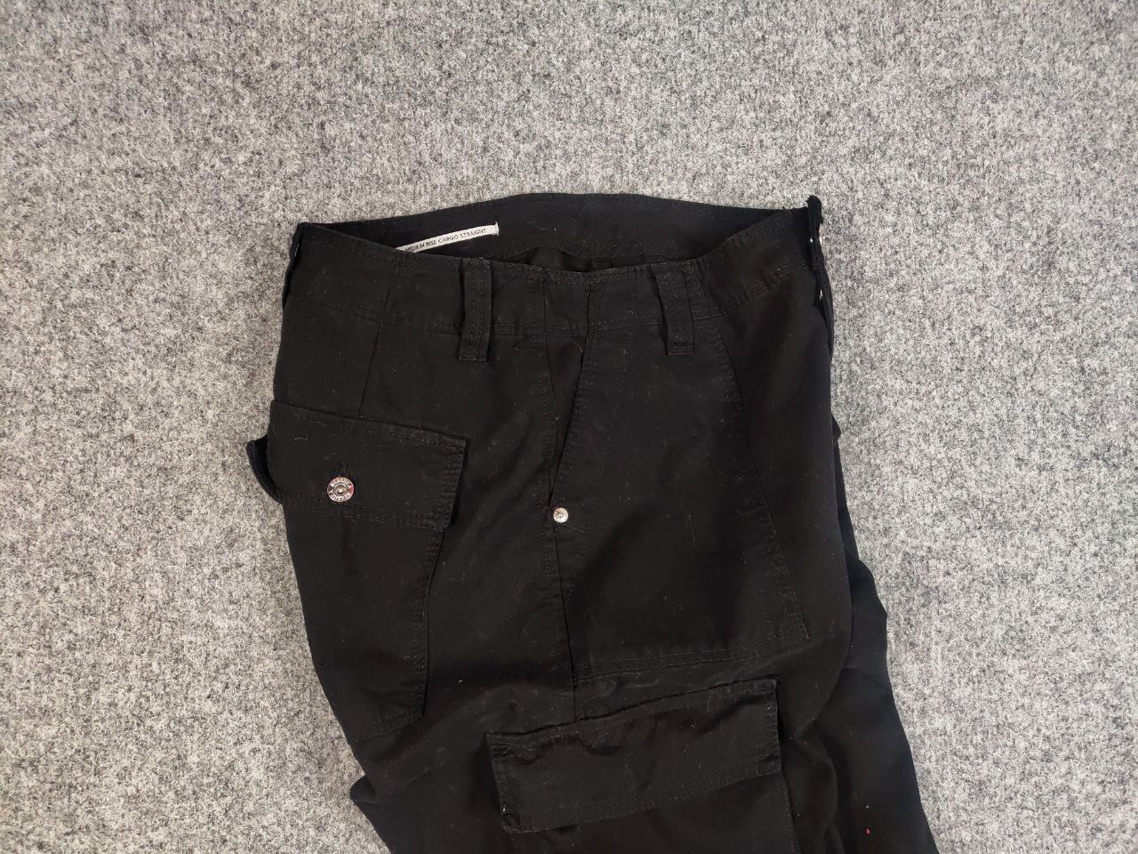 Japanese Brand Vintage Japanese Baggy Black Cotton Cargo Pants Y2K Style Size US 30 / EU 46 - 14 Thumbnail
