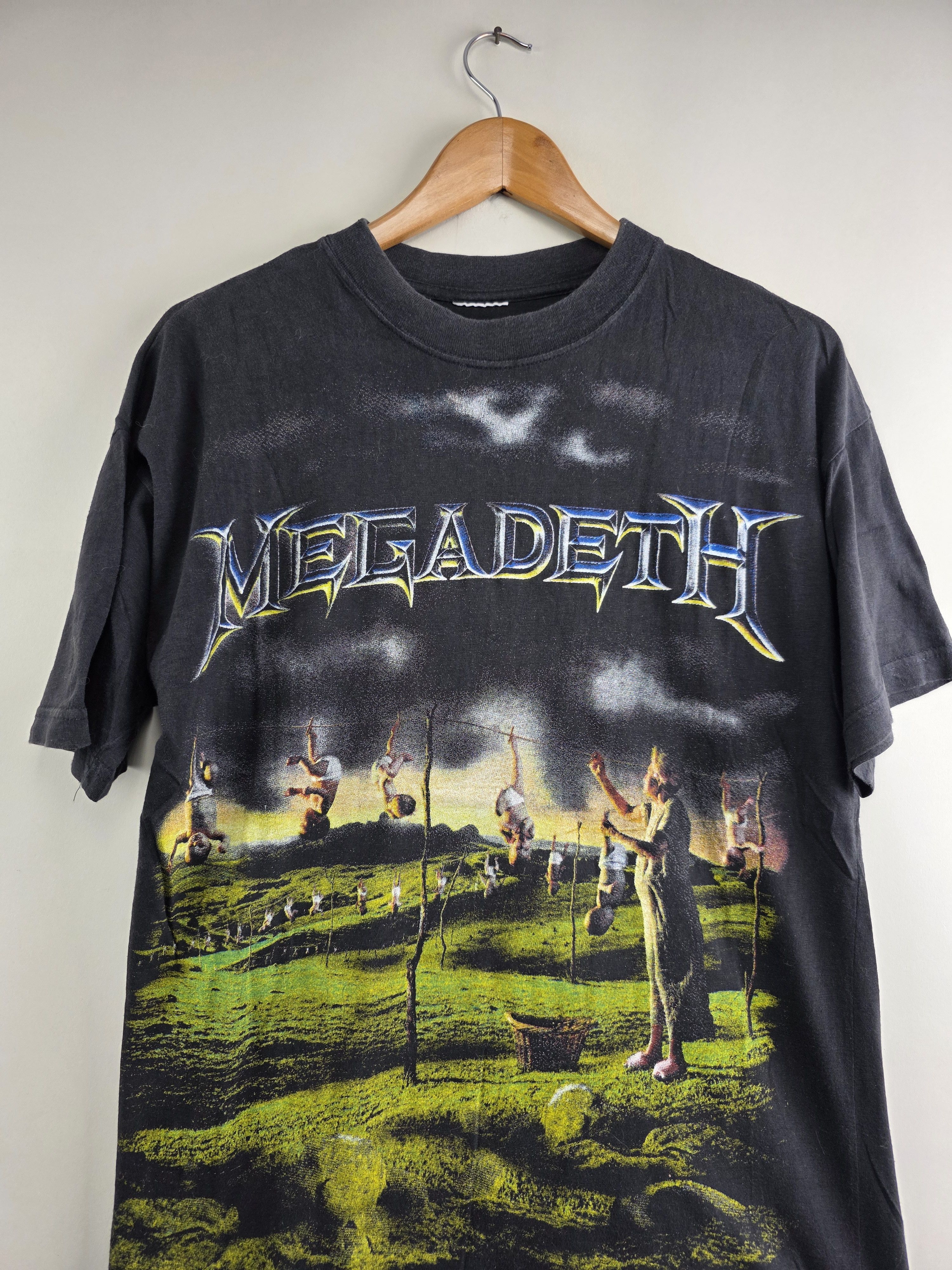 Band Tees × Megadeth × Vintage 90s Megadeth Youthanasia M 20.5" 26" Size US M / EU 48-50 / 2 - 2 Thumbnail