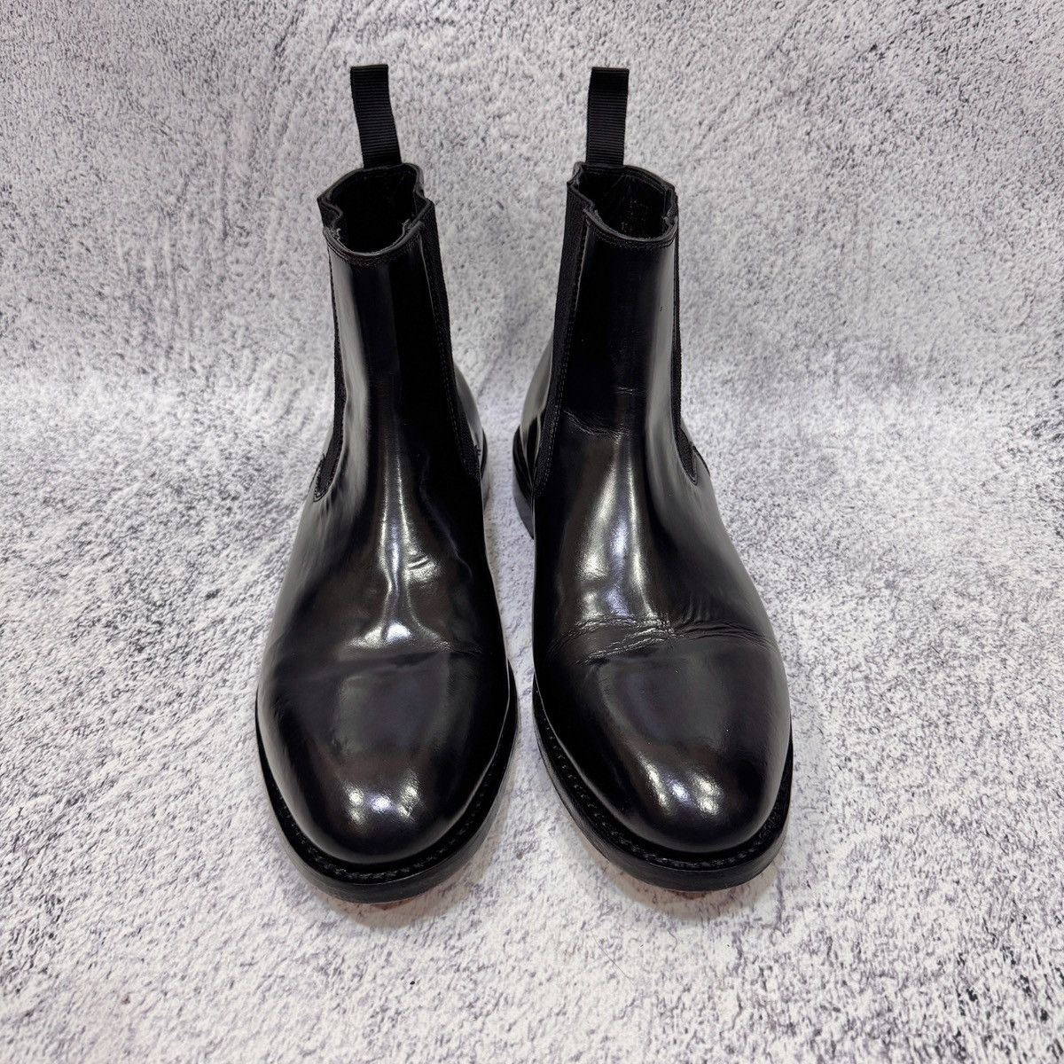 Handmade Samuel Windsor Black Welted Chelsea Boots UK11 US12 EU45 Size US 12 / EU 45 - 2 Thumbnail