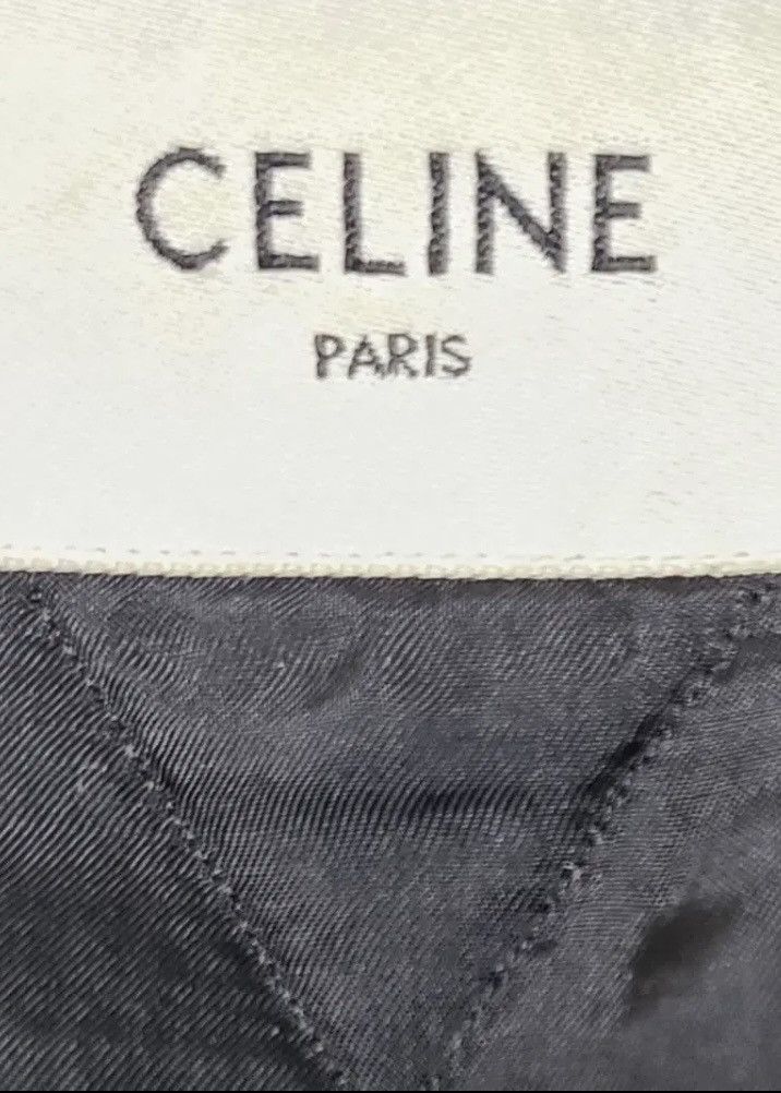 Celine Celine Sudded Logo Leather Bomber Jacket Size US M / EU 48-50 / 2 - 8 Thumbnail