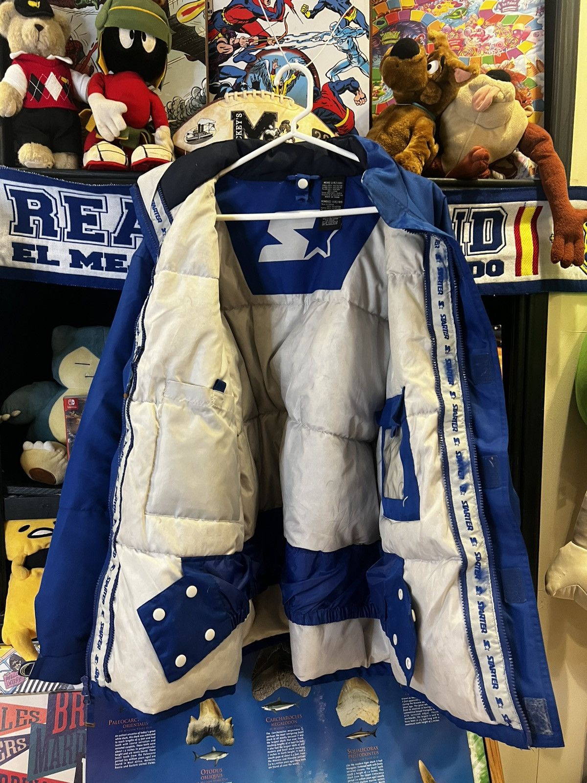 Starter × Vintage Like New Vintage Starter Down Filled Puffer Winter Jacket Size US L / EU 52-54 / 3 - 7 Thumbnail