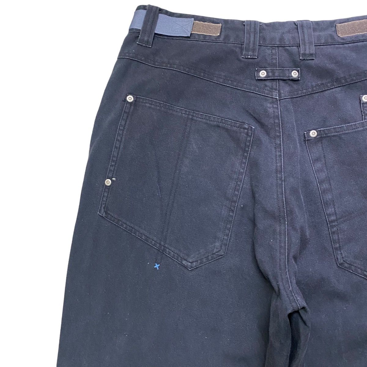 Japanese Brand SOLJAH Velcro Strap Baggy Pants Similar Girbaud Size US 32 / EU 48 - 10 Thumbnail