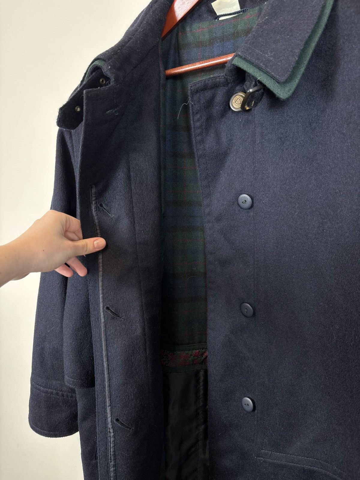 Other Vintage Distler Women’s Navy Blue Austrian Loden Wool Coat Size 3XL / US 20-22 - 10 Thumbnail