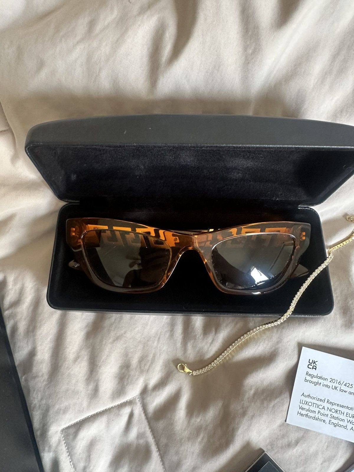Versace Versace 4419 Amber Sunglasses – Box & Case Size ONE SIZE - 1 Thumbnail