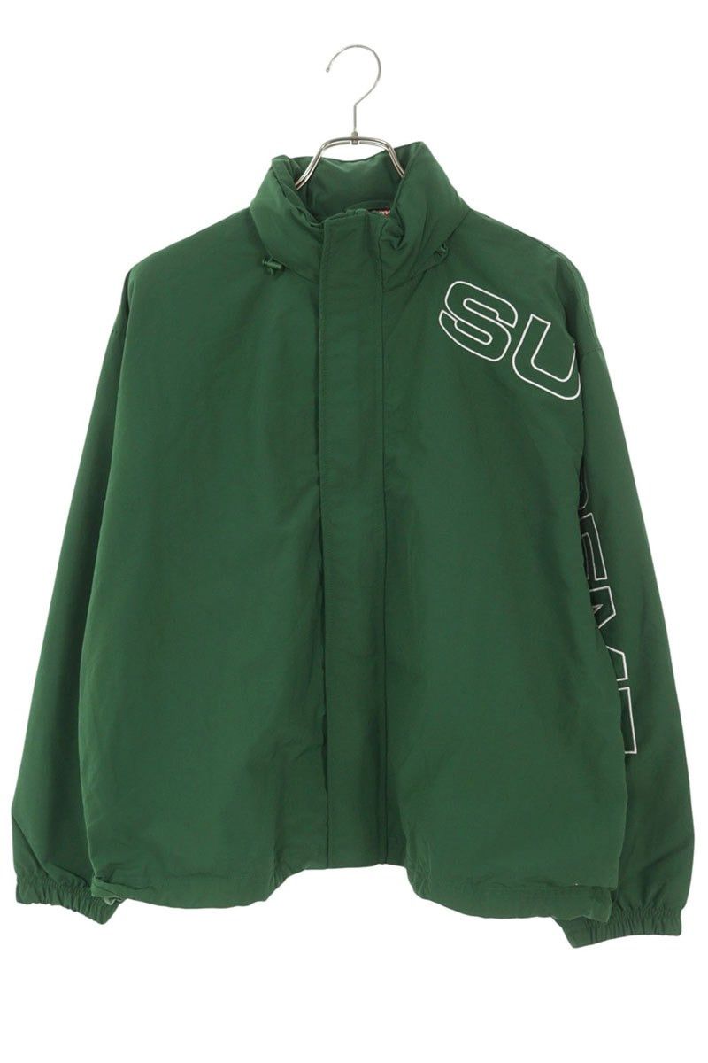 シュプリーム　Ripstop Track Jacket Mサイズ グリーン Supreme Supreme Spellout Embroidered Ripstop Track Jacket FW25
