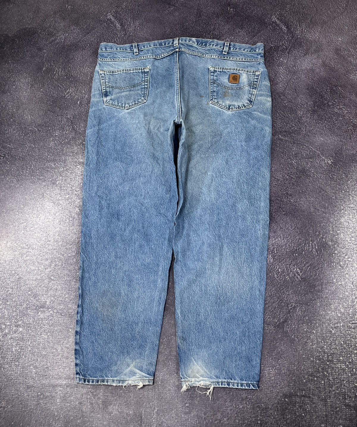 Carhartt Vintage 90s Carhartt Faded Blue Y2K Work Baggy Jeans Size US 44 / EU 60 - 1 Thumbnail