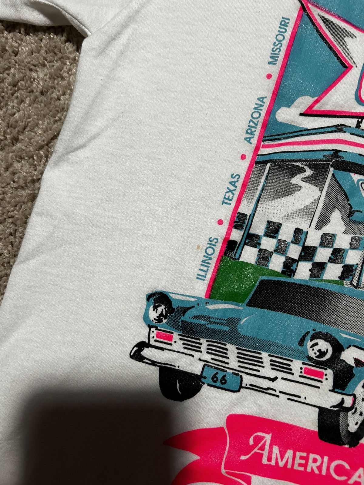 Other Vintage 90s Route 66 Classic Car tee Size US L / EU 52-54 / 3 - 4 Thumbnail