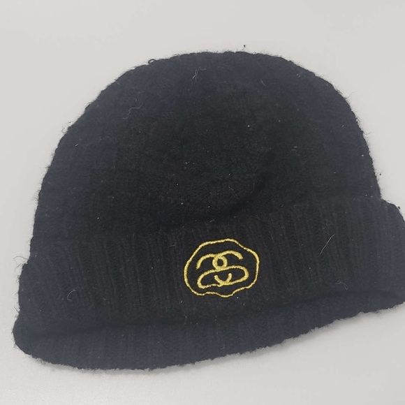 Stussy Double S Beanie Black Vintage One Size Fits Most