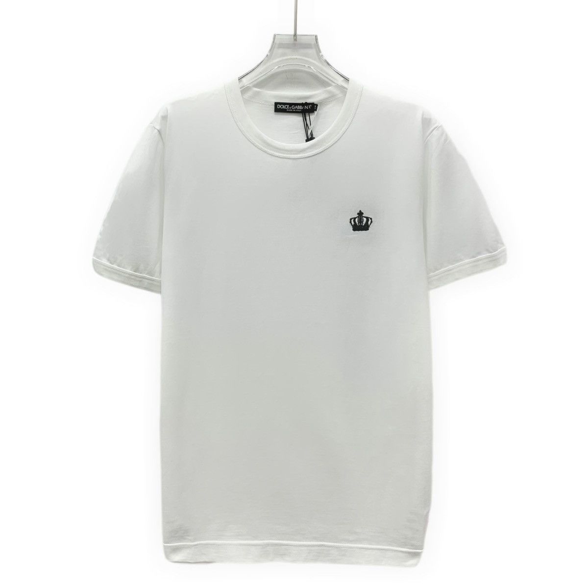 Dolce & Gabbana Dolce & Gabbana White Crown Embroidered T-shirt K26WX Size US XS / EU 42 / 0 - 1 Thumbnail