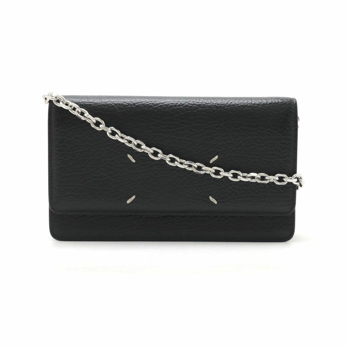 Maison Martin Margiela Maison Margiela Leather Chain Wallet 2Way Bag S56Ui0147 Leather Shoulder Bag S56Ui0147 in Black, Women's