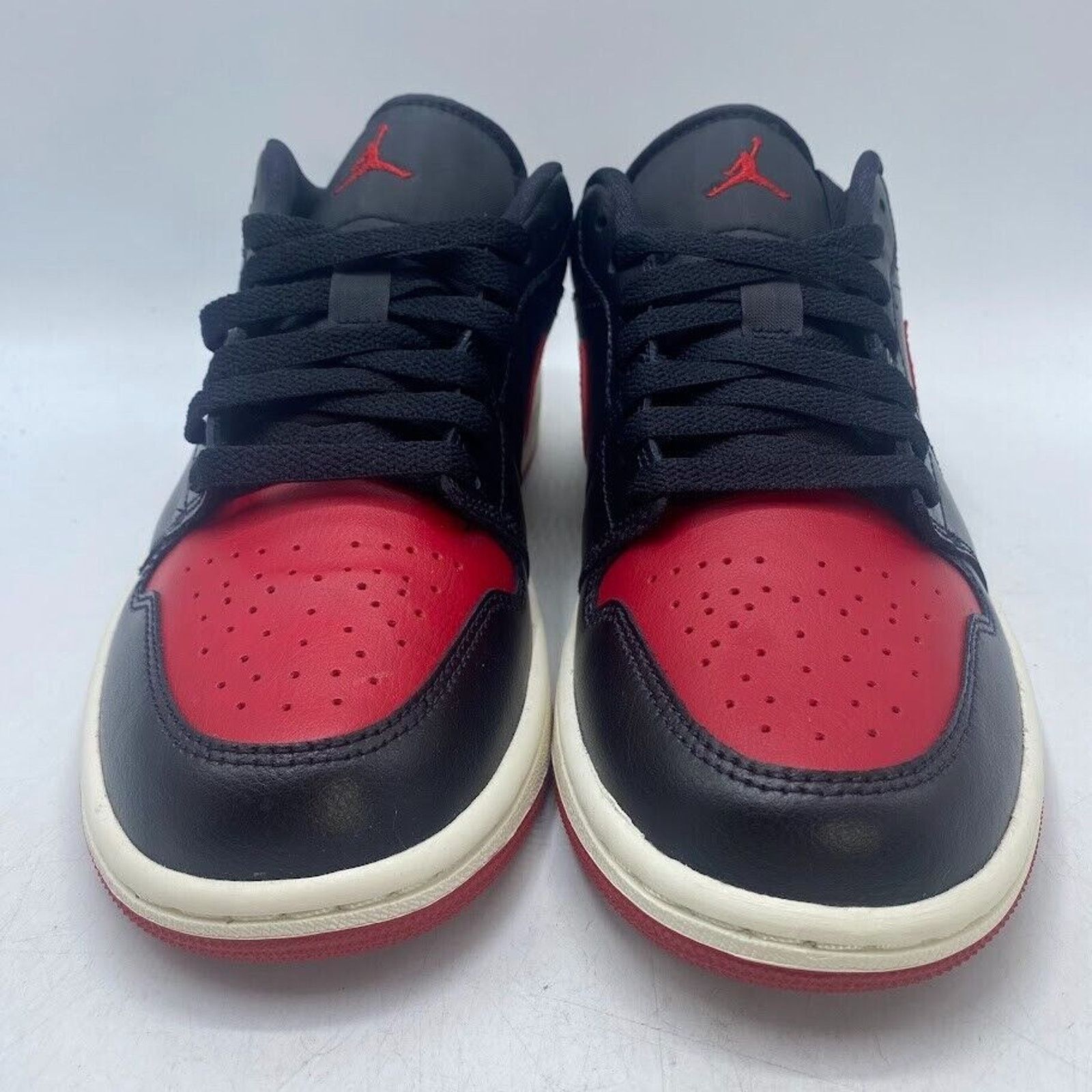 Nike New Nike Jordan 1 Low Bred Sail Black Red DC0774-061 SZ 8W Size US 8 / IT 38 - 4 Thumbnail