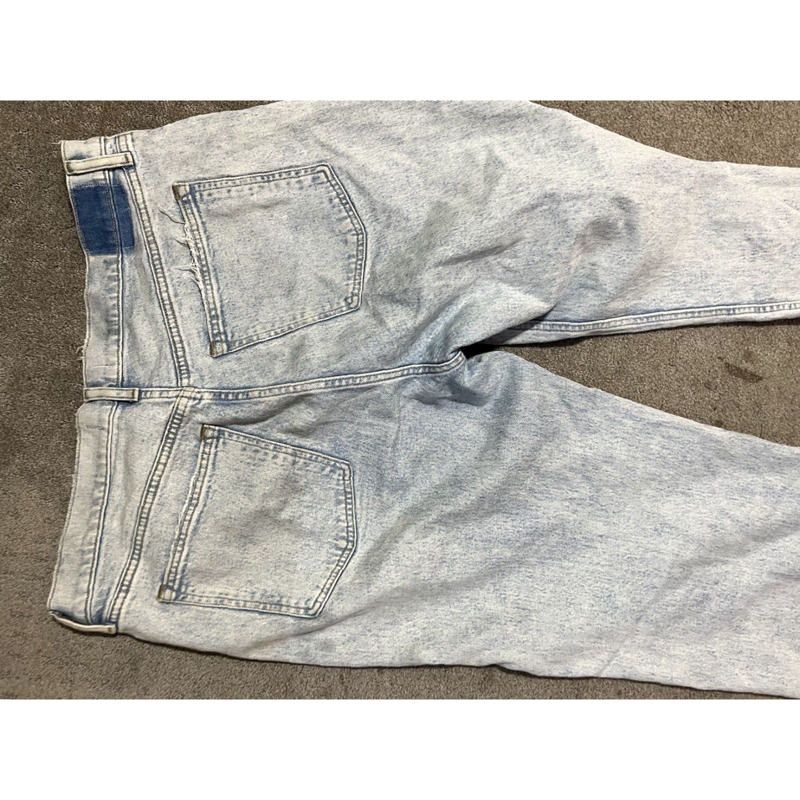 Abercrombie & Fitch Abercrombie & Fitch The'90s Relaxed Jeans Women 33/16 Blue Denim Cotton High Rise Straight 5-Pocket Zipper Button Machine Washable Vintage No/No Size 38" / US 16 / IT 52 - 4 Thumbnail