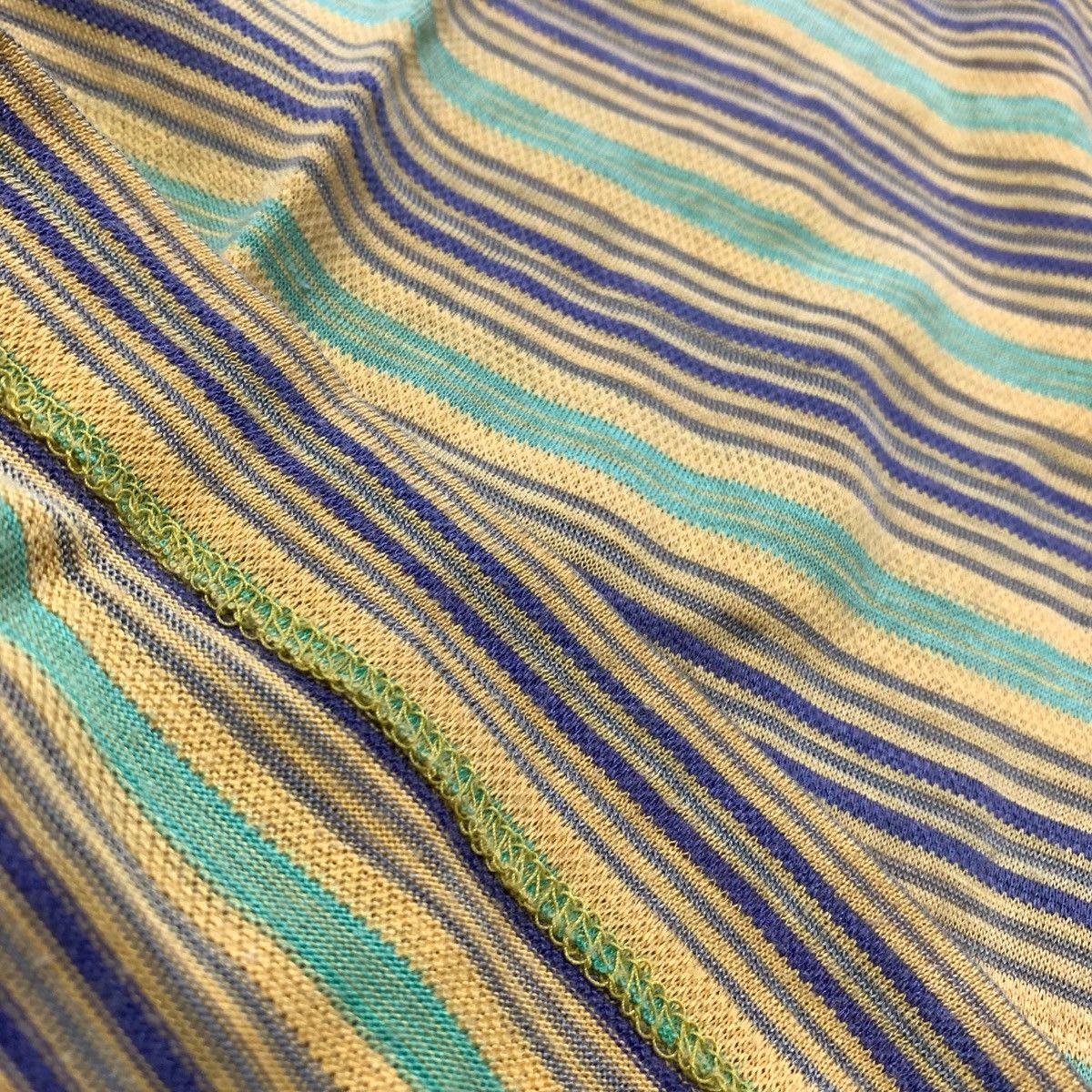 Yves Saint Laurent Vtg 90s Yves Saint Laurent Tricots Stripe Polos Pocket Size US L / EU 52-54 / 3 - 6 Thumbnail