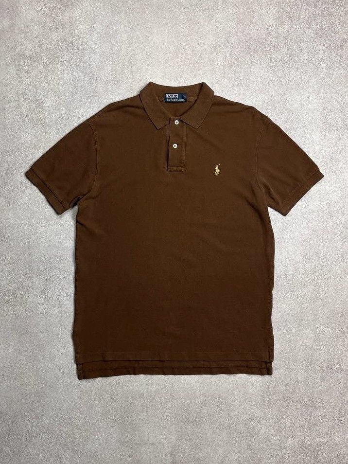 Polo Ralph Lauren VINTAGE POLO RALPH LAUREN BROWN POLO SHIRT TRAVIS STYLE M Size US M / EU 48-50 / 2 - 1 Thumbnail