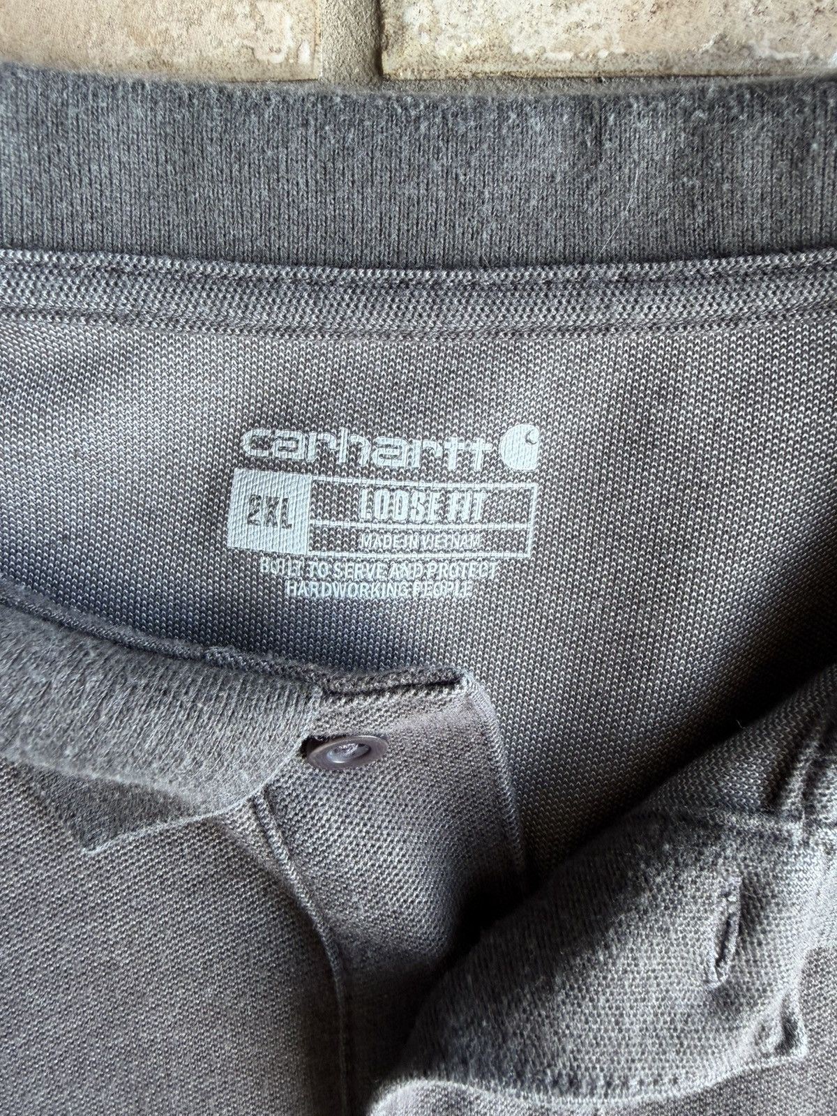 Carhartt Gray Loose Fit Carhartt Polo Size US XXL / EU 58 / 5 - 3 Thumbnail